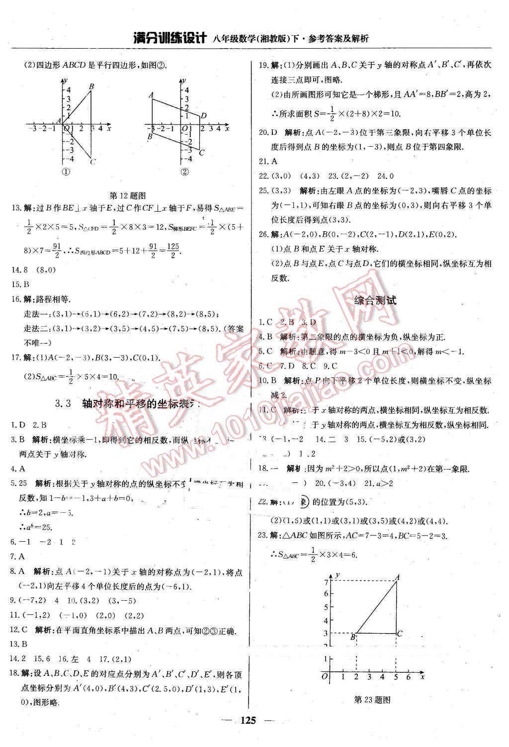 2016年滿分訓(xùn)練設(shè)計八年級數(shù)學(xué)下冊湘教版 第22頁