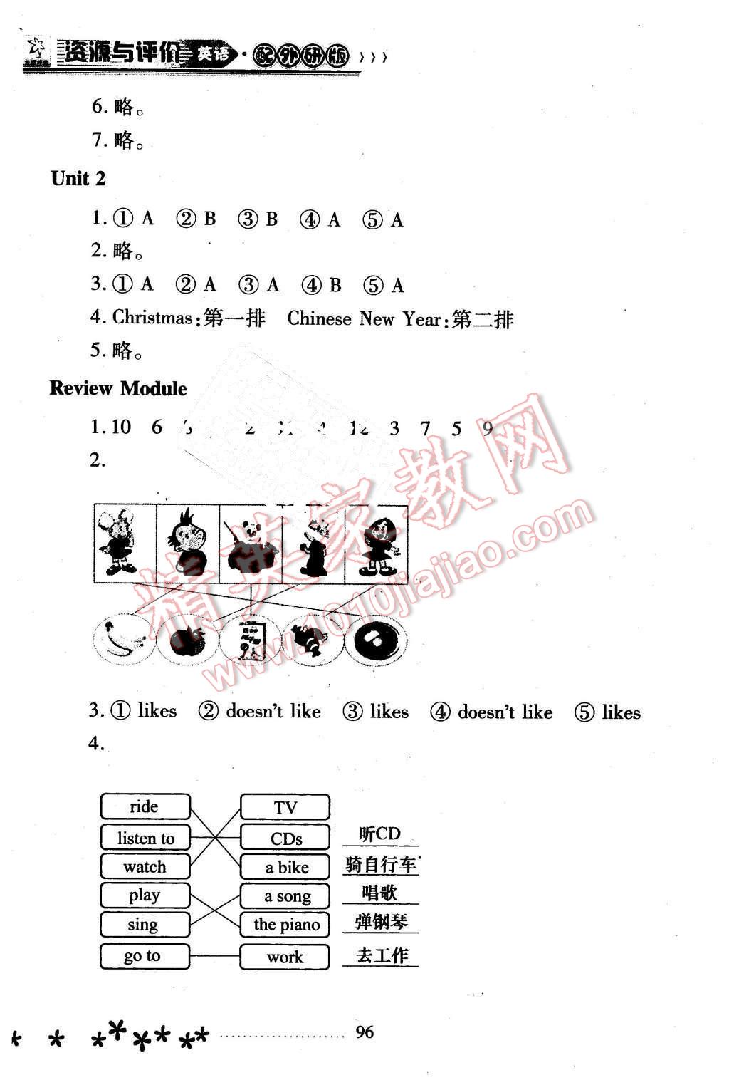 2015年資源與評(píng)價(jià)二年級(jí)英語(yǔ)上冊(cè)外研版 第11頁(yè)