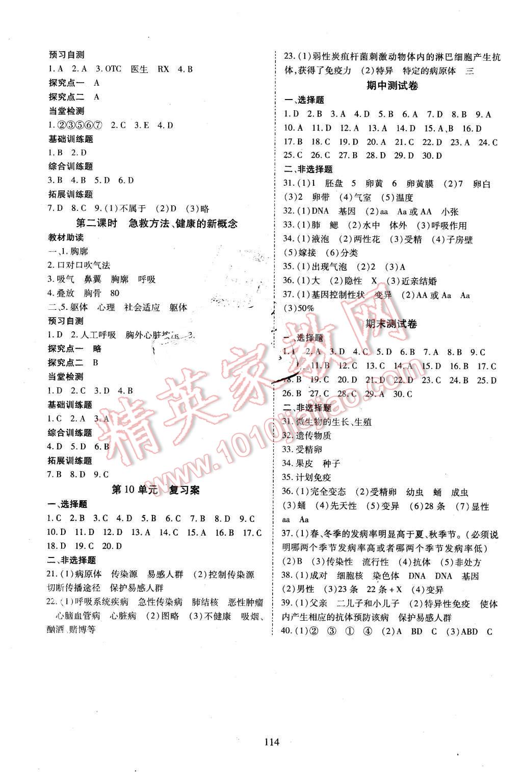 2016年資源與評價八年級生物下冊蘇教版 第8頁