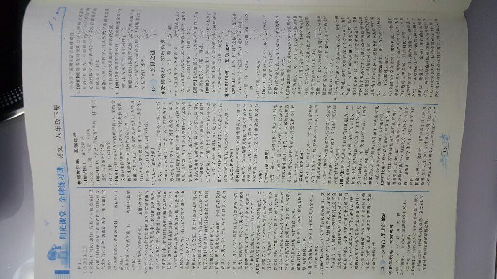 2016年陽光課堂金牌練習冊八年級語文下冊人教版 第30頁