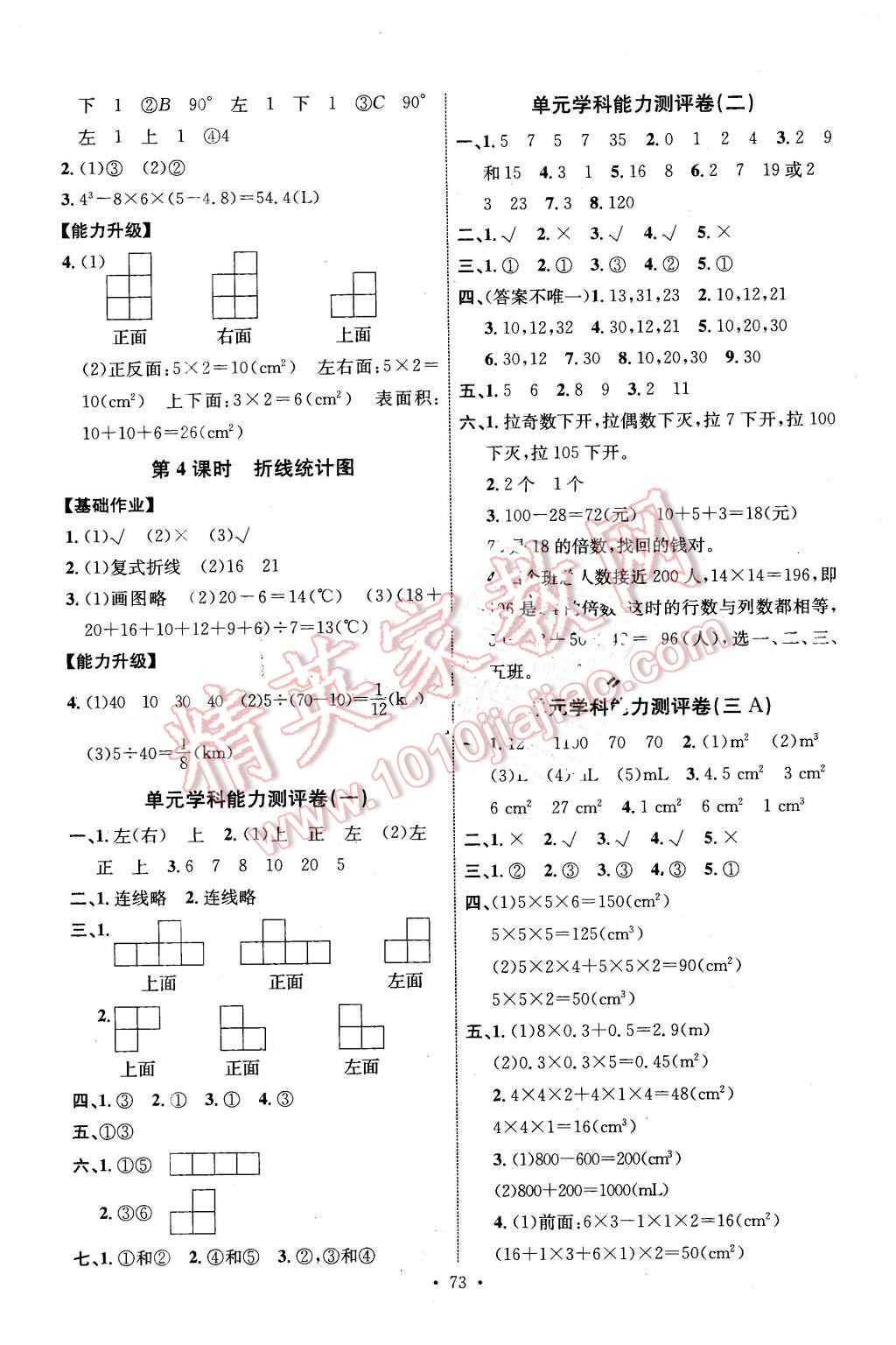 2016年能力培养与测试五年级数学下册人教版H 第13页