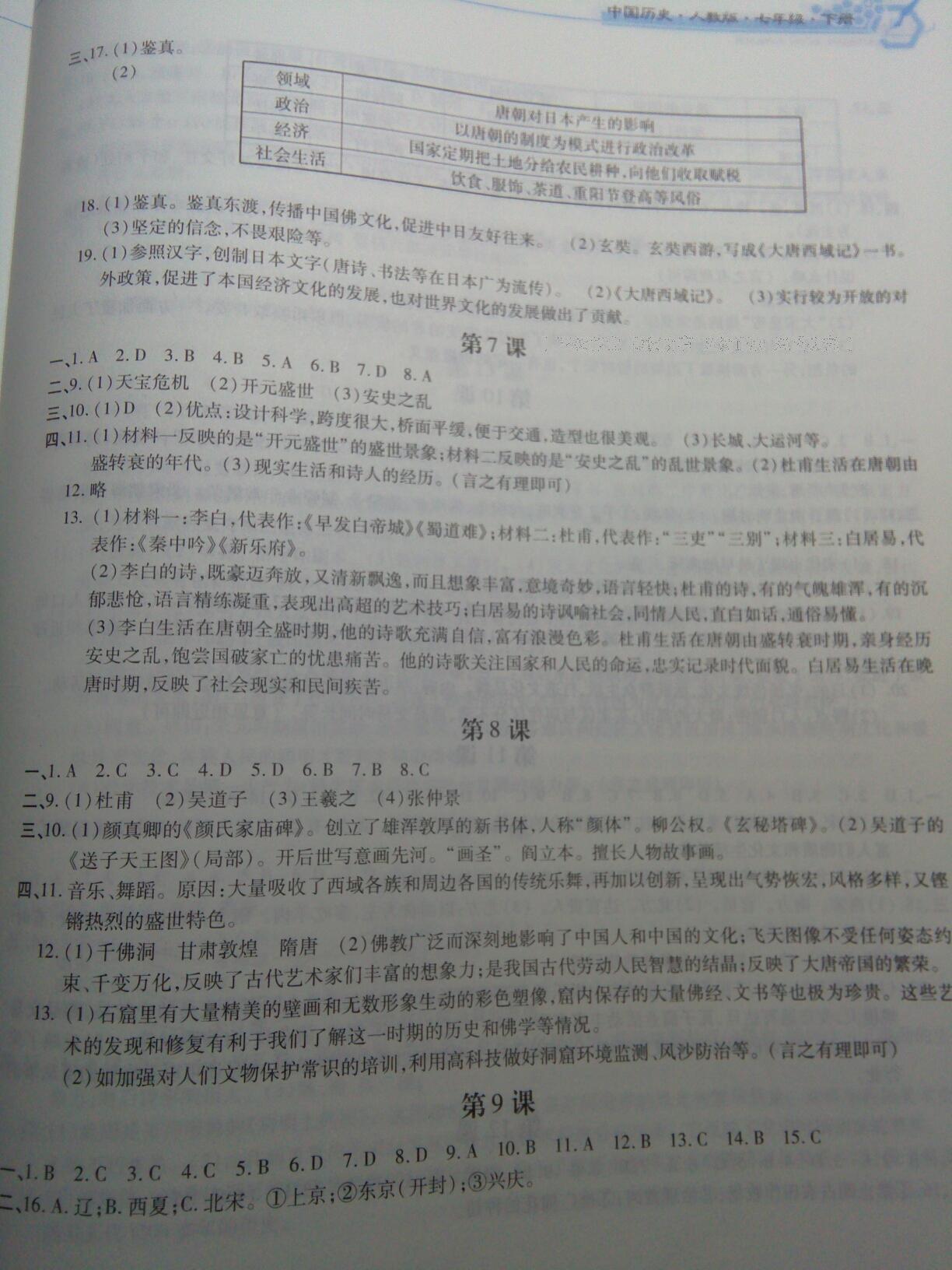 2015年新編基礎(chǔ)訓(xùn)練七年級歷史下冊人教版黃山書社 第45頁