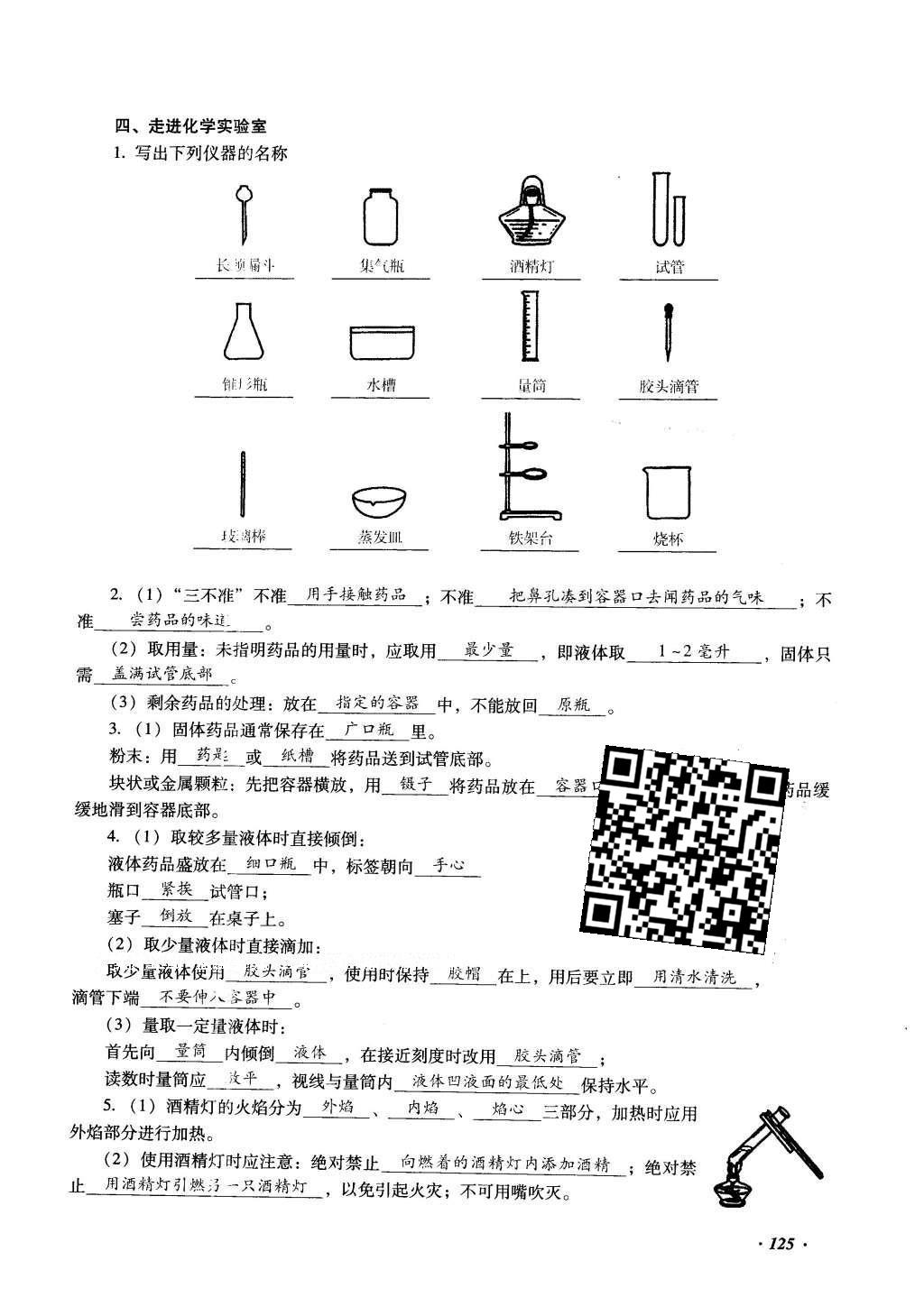 2016年復(fù)習(xí)指導(dǎo)手冊云南省初中學(xué)業(yè)水平考試化學(xué) 附錄第149頁