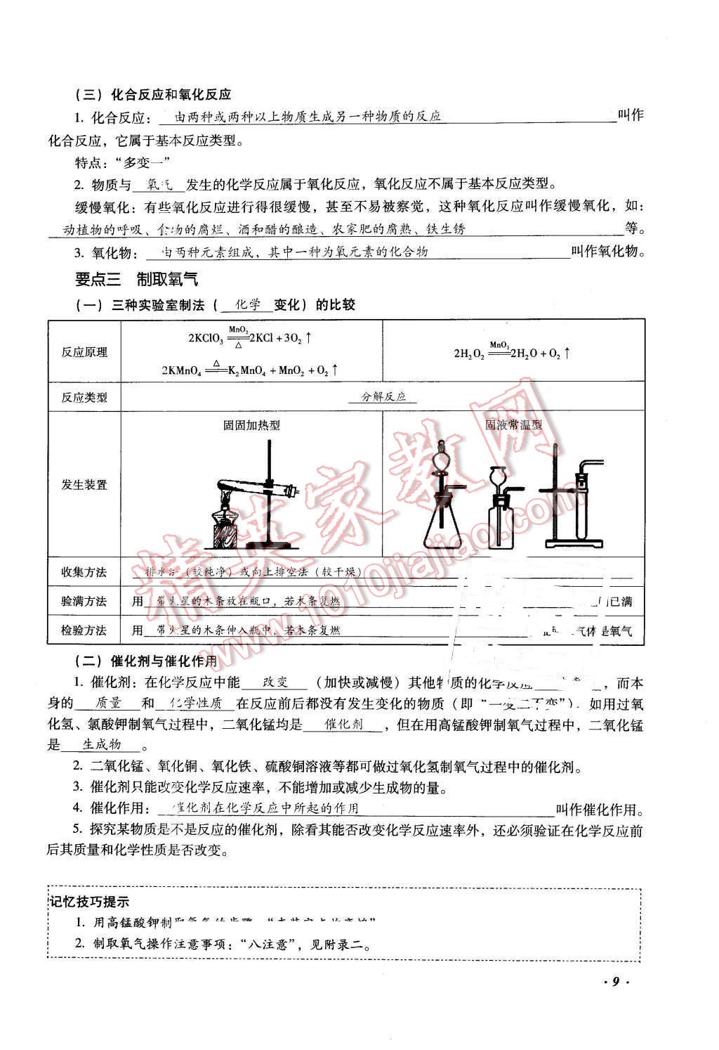 2016年復(fù)習(xí)指導(dǎo)手冊云南省初中學(xué)業(yè)水平考試化學(xué) 第9頁