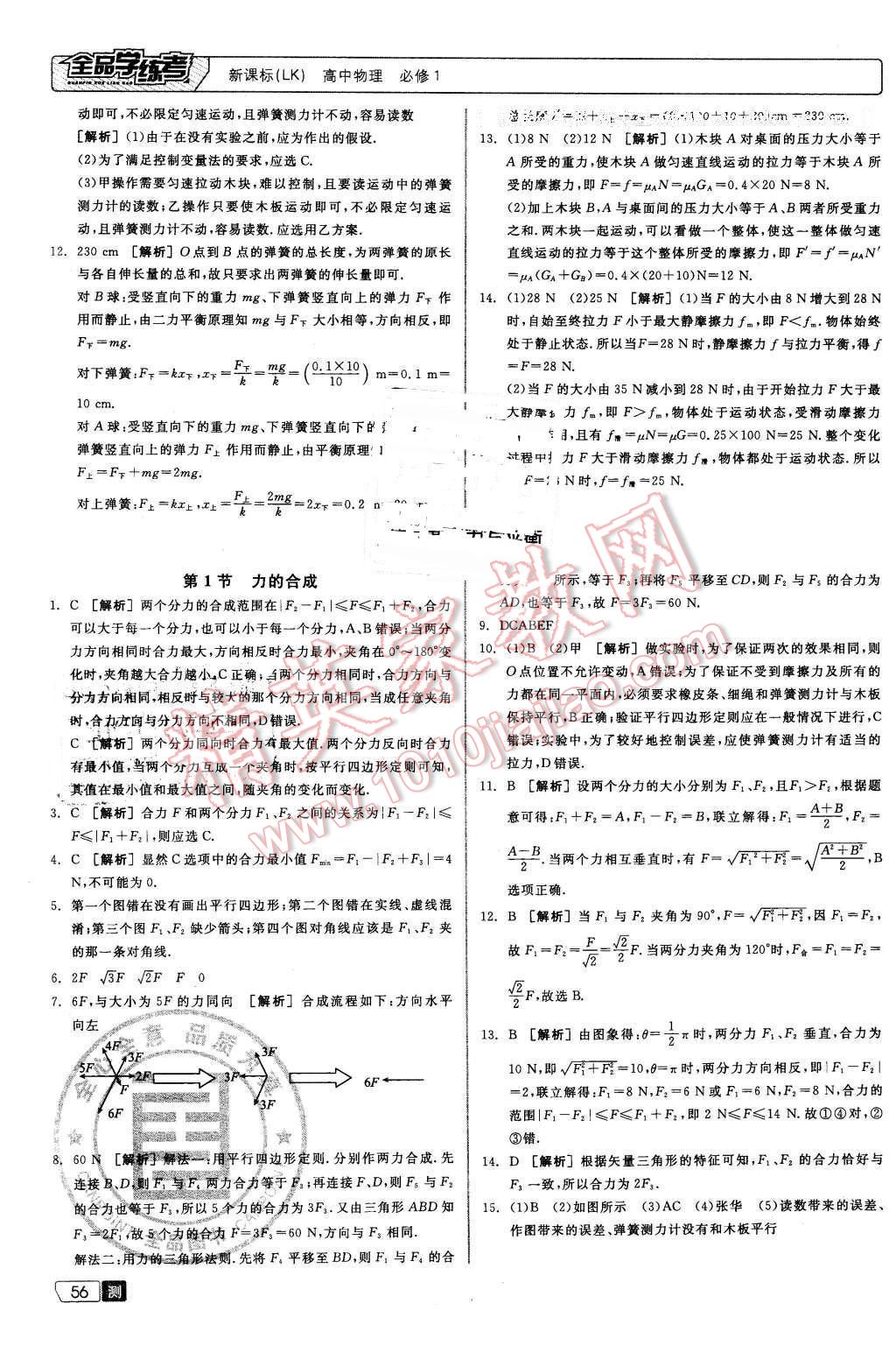 2015年全品學(xué)練考高中物理必修1魯科版 第10頁(yè)