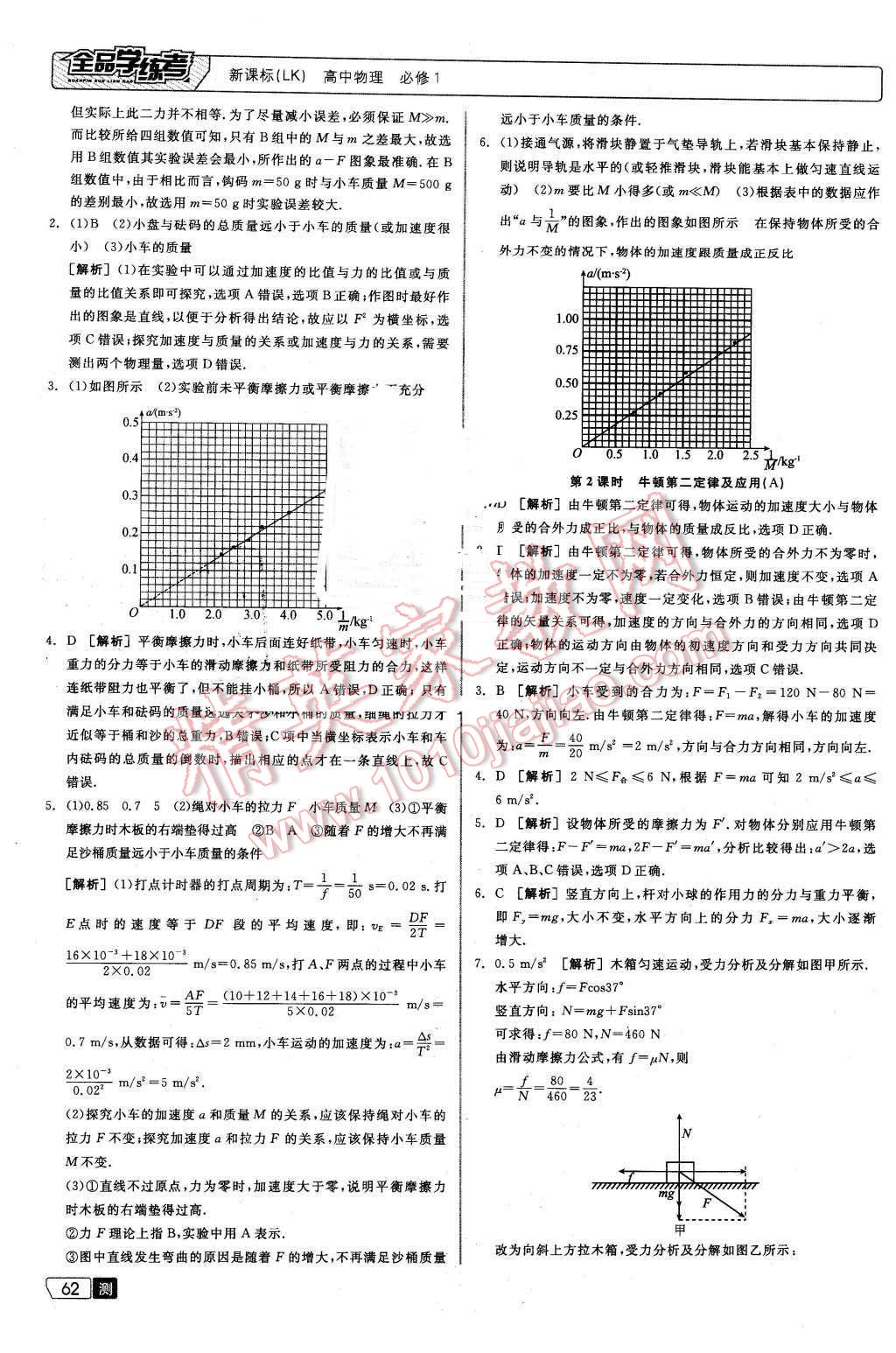 2015年全品學(xué)練考高中物理必修1魯科版 第16頁(yè)