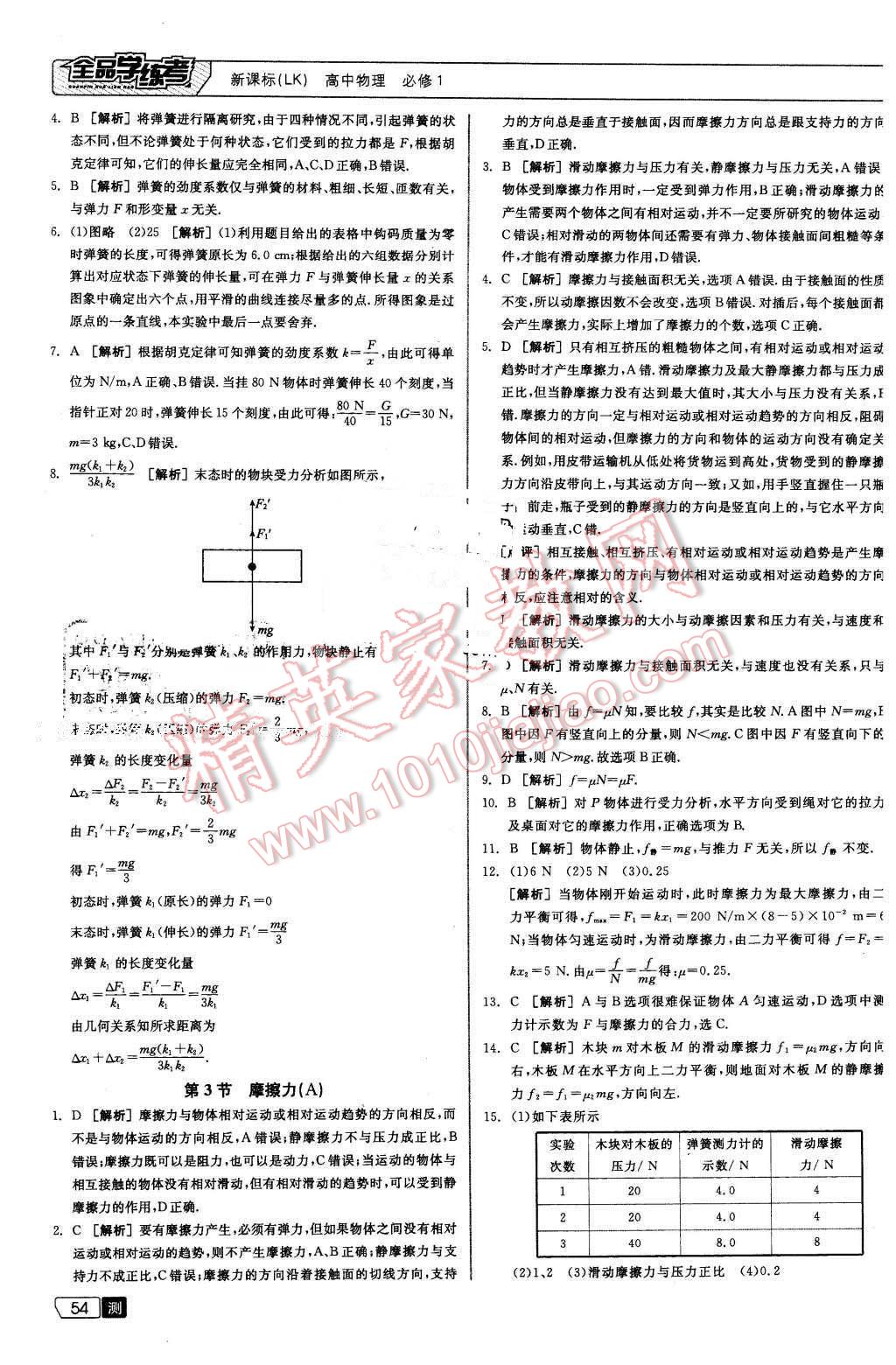 2015年全品學練考高中物理必修1魯科版 第8頁