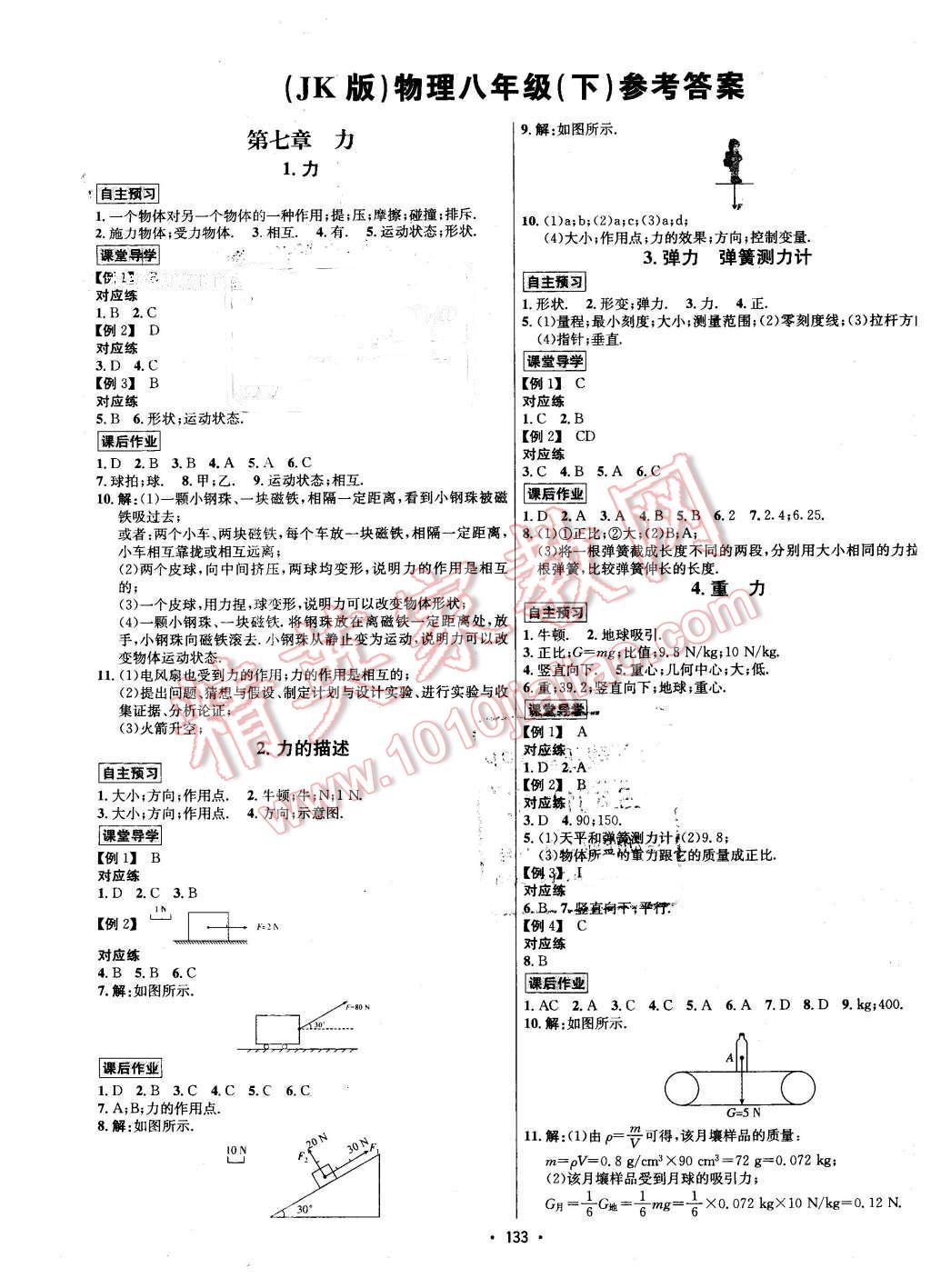 2016年優(yōu)學(xué)名師名題八年級(jí)物理下冊(cè)教科版 第1頁