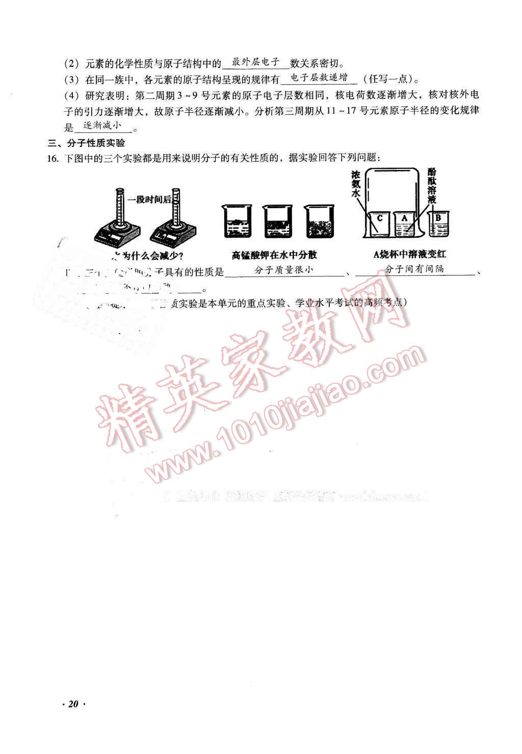 2016年復(fù)習(xí)指導(dǎo)手冊(cè)云南省初中學(xué)業(yè)水平考試化學(xué) 第20頁(yè)