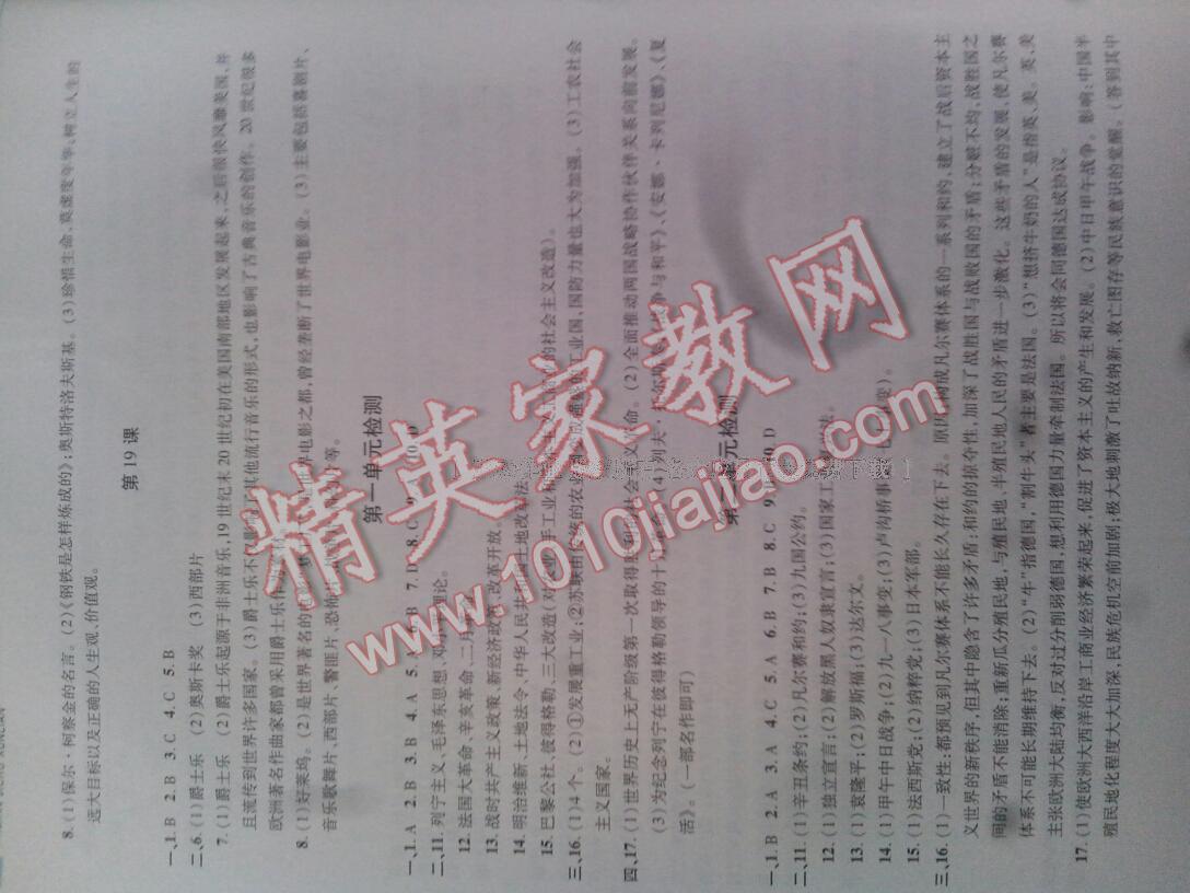 2016年新編基礎(chǔ)訓(xùn)練九年級世界歷史下冊人教版黃山書社 第18頁