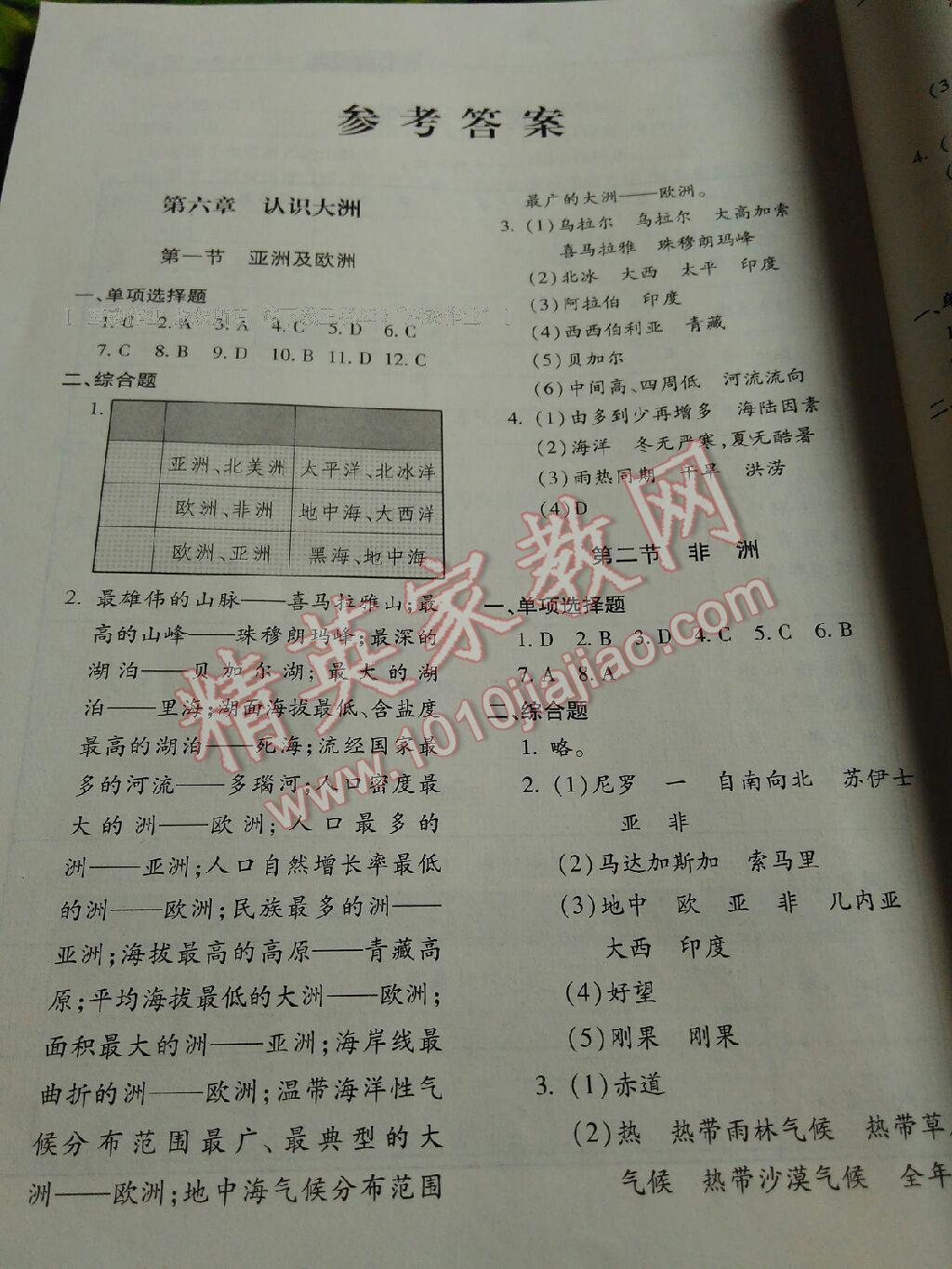 2016年新課堂同步學(xué)習(xí)與探究七年級地理下冊湘教版 第10頁