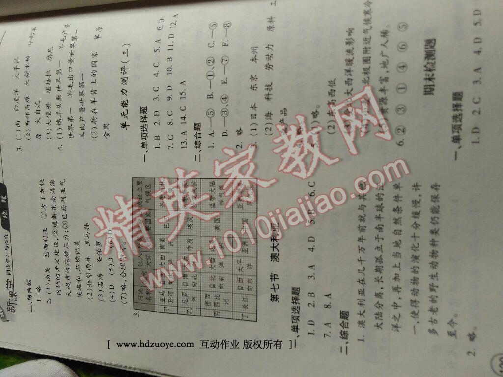 2016年新課堂同步學(xué)習(xí)與探究七年級(jí)地理下冊(cè)湘教版 第16頁(yè)