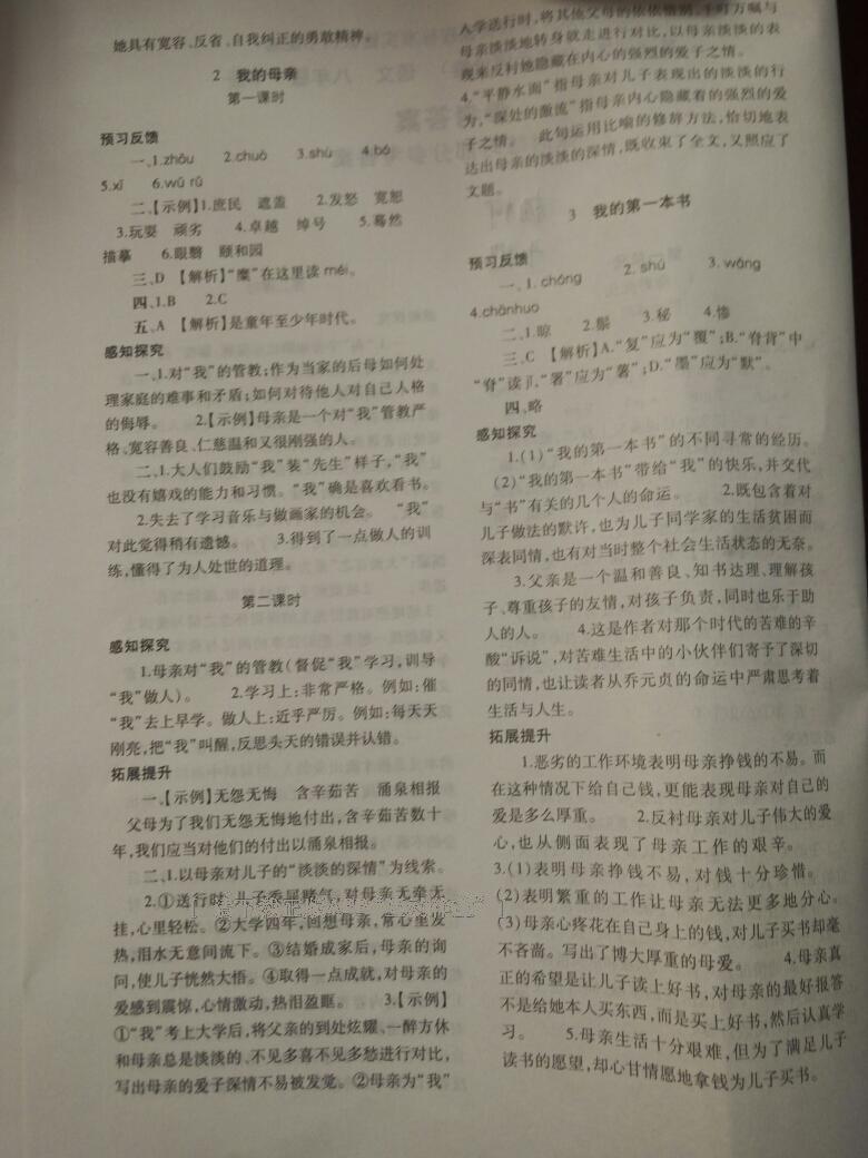 2014年基礎(chǔ)訓(xùn)練八年級語文下冊人教版 第142頁