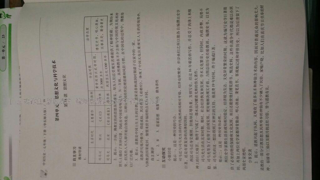 2016年新课程问题解决导学方案七年级中国历史下册华东师大版 第72页