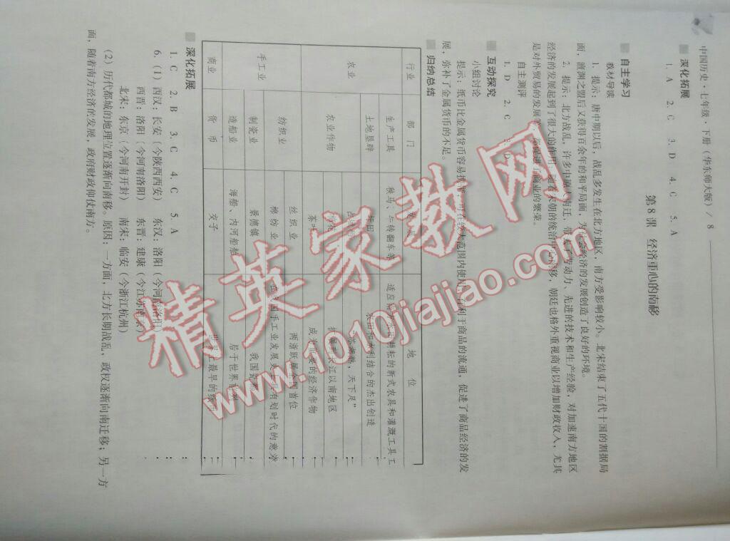 2016年新课程问题解决导学方案七年级中国历史下册华东师大版 第10页