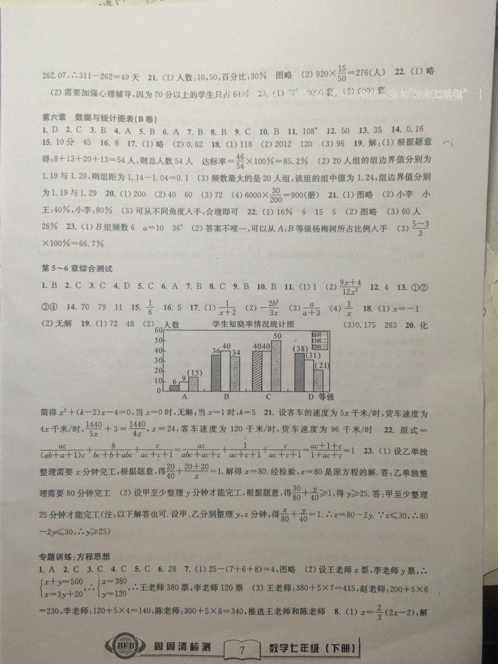 2015年周周清檢測七年級數(shù)學下冊 第16頁