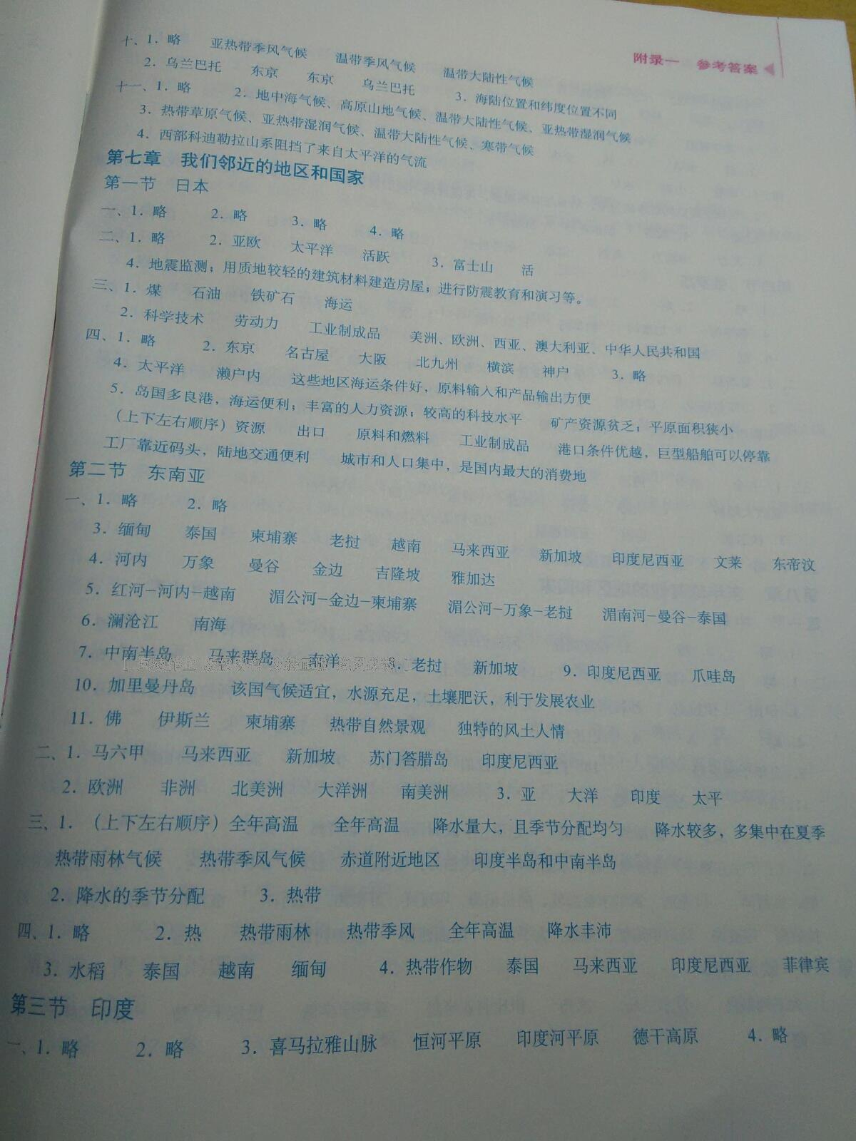 2015年地理填充圖冊七年級下冊人教版星球地圖出版社 第22頁