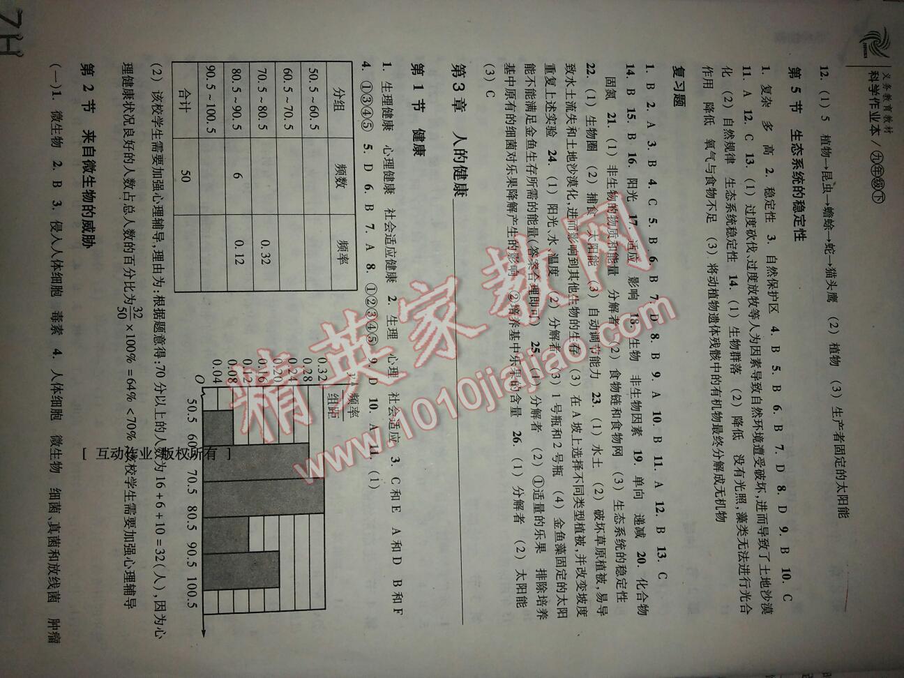 2015年作业本九年级科学下册浙教版浙江教育出版社 第12页