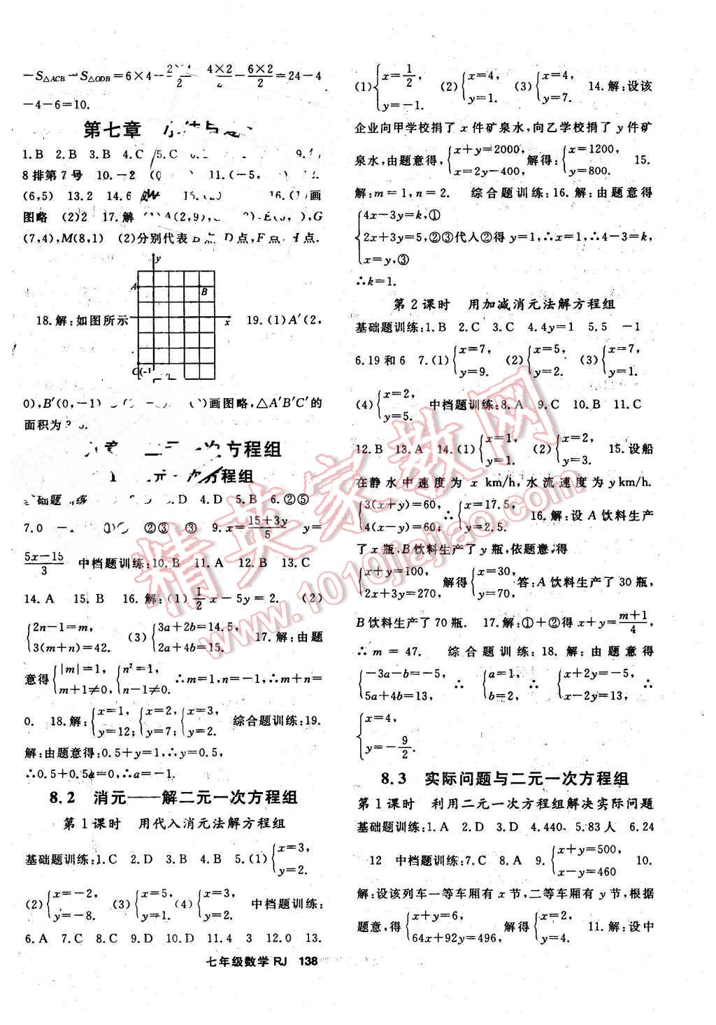 2016年名师大课堂七年级数学下册人教版 第6页