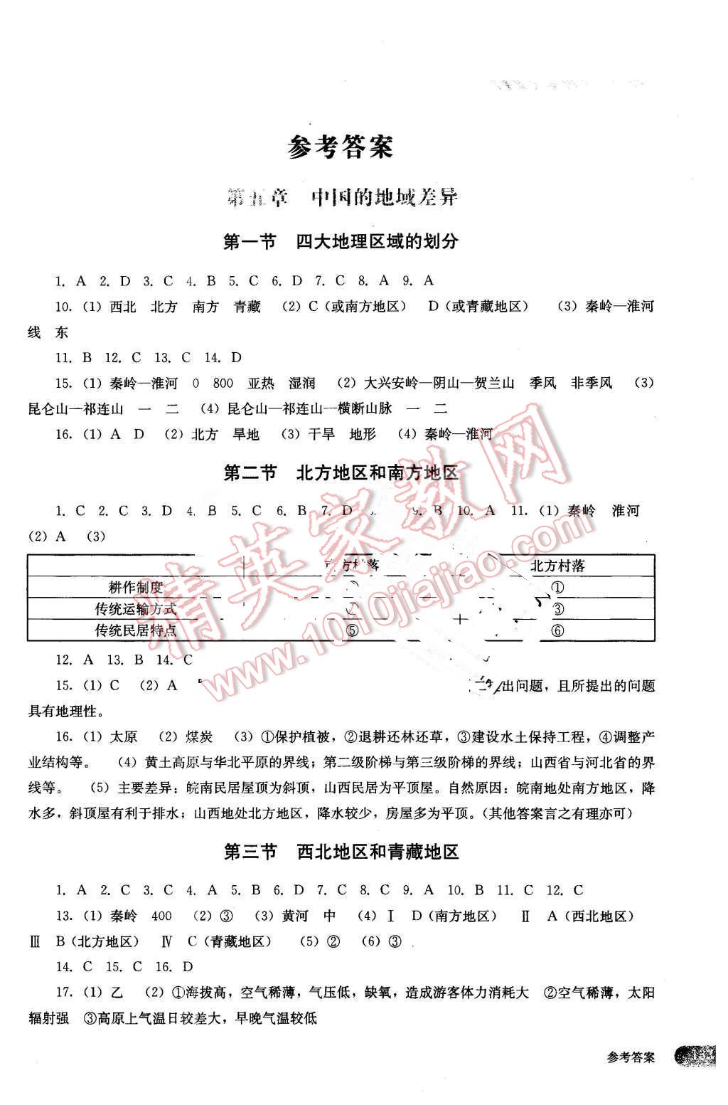 2016年地理助学读本八年级下册 第1页