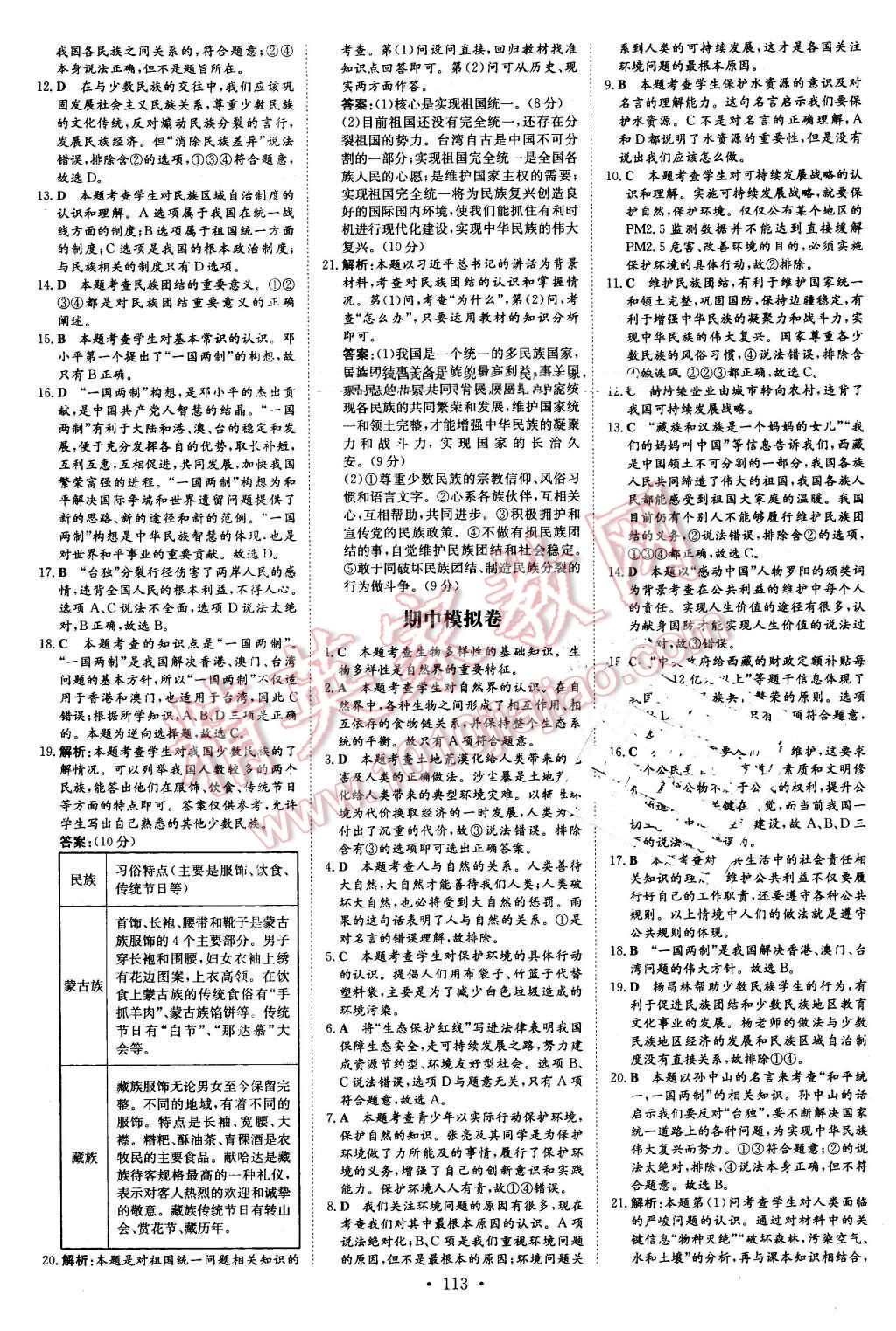 2016年A加練案課時作業(yè)本八年級思想品德下冊教科版 第17頁