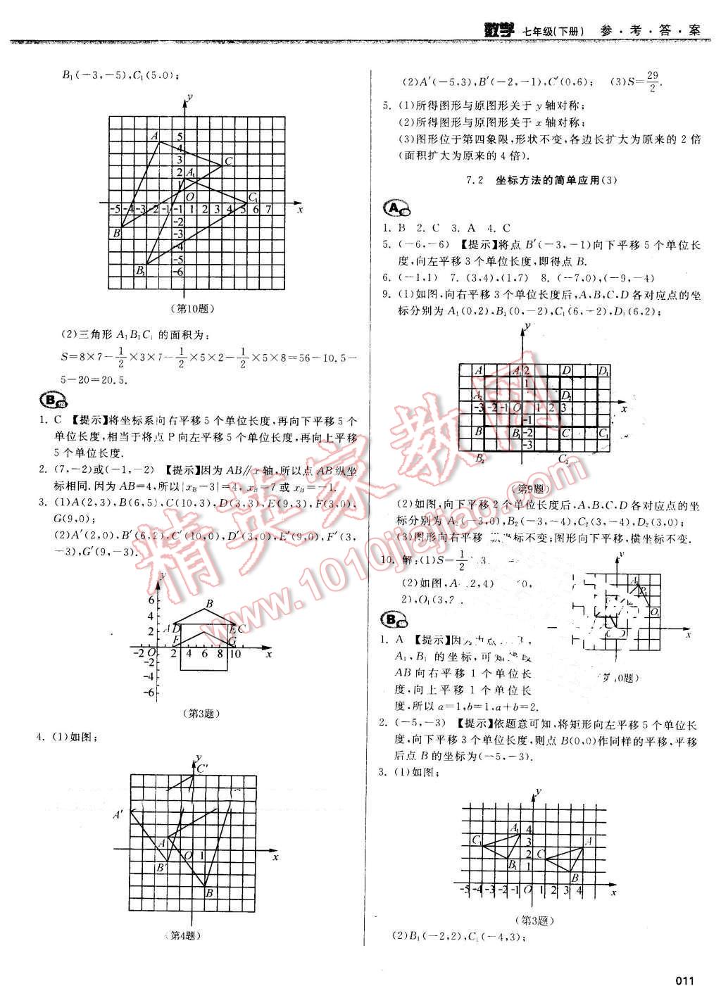 2016年学习质量监测七年级数学下册人教版 第11页