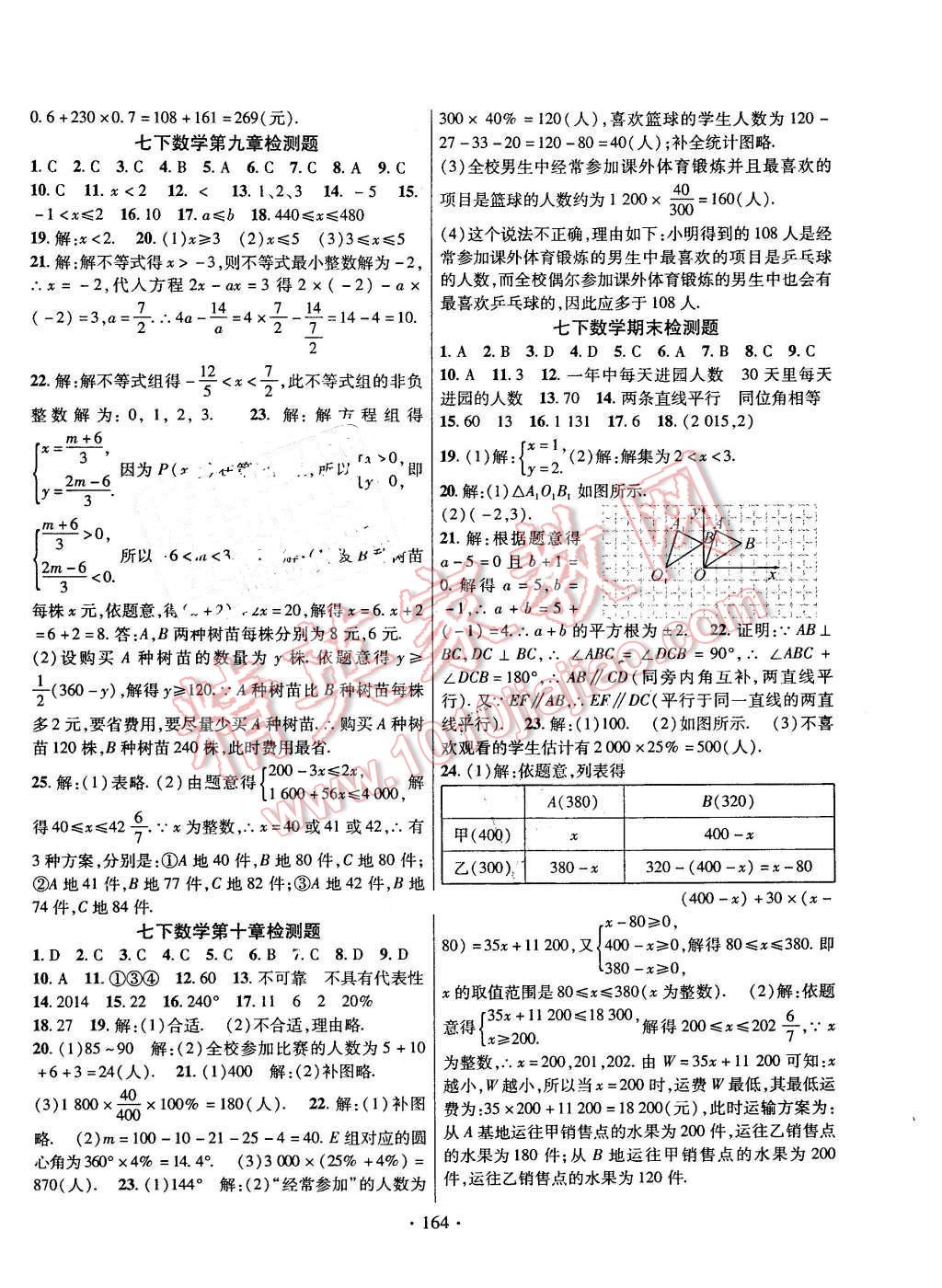 2016年课堂导练1加5七年级数学下册人教版 第20页