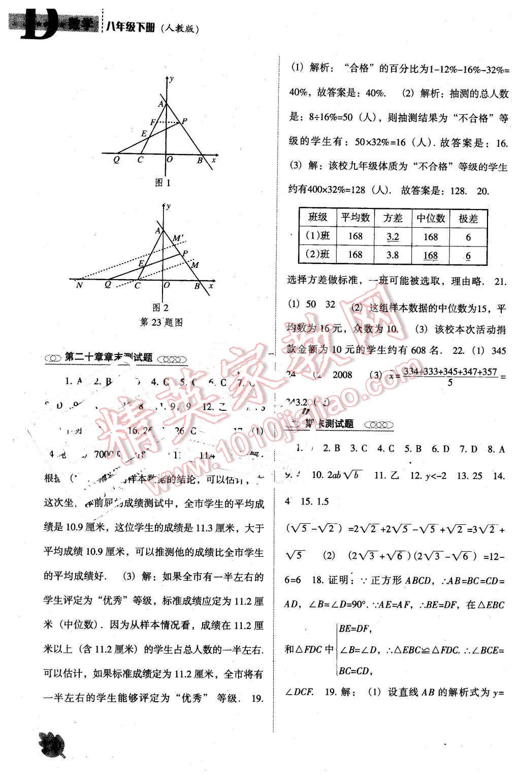 2016年新课程数学能力培养八年级下册人教版D版 第16页