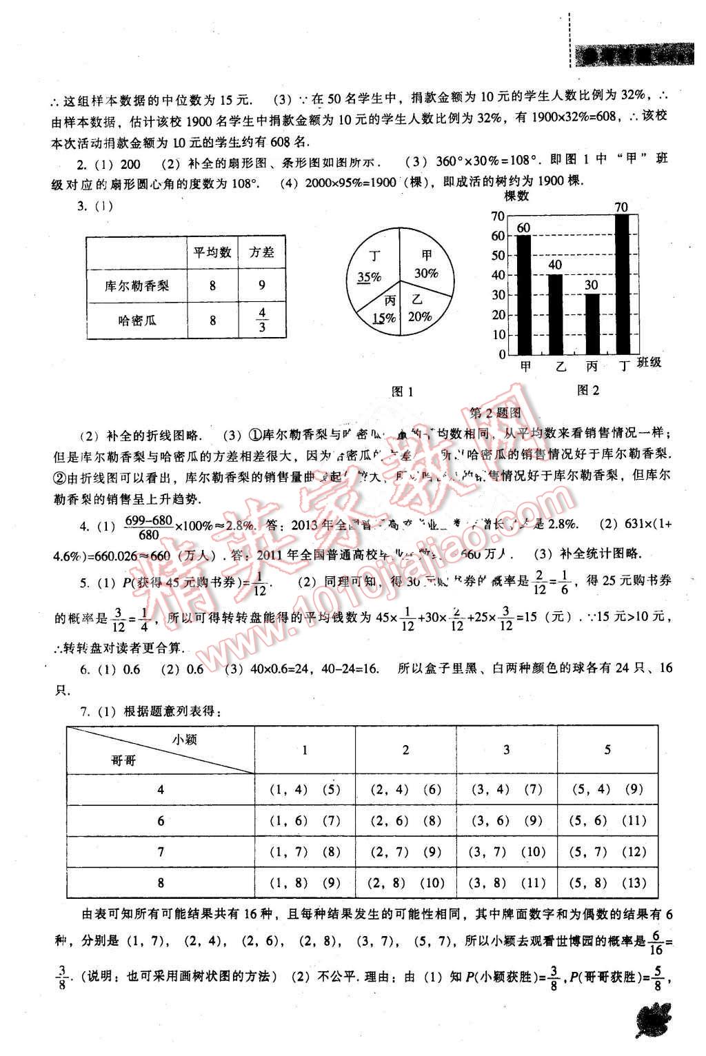 2016年新课程数学能力培养九年级下册北师大版 第19页