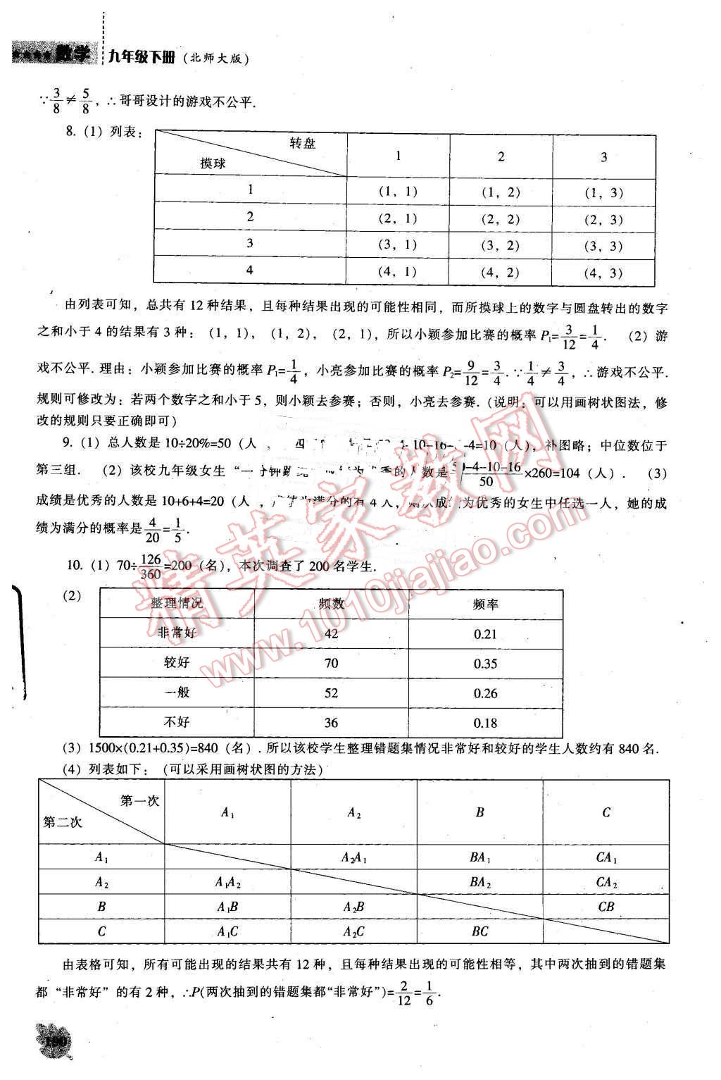 2016年新課程數(shù)學(xué)能力培養(yǎng)九年級(jí)下冊(cè)北師大版 第20頁