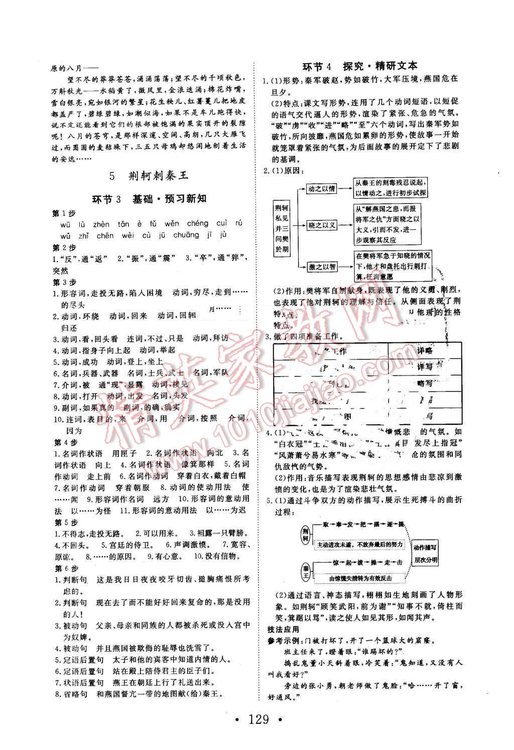 2015年高中新課標(biāo)學(xué)業(yè)質(zhì)量模塊測評語文必修1人教版 第5頁