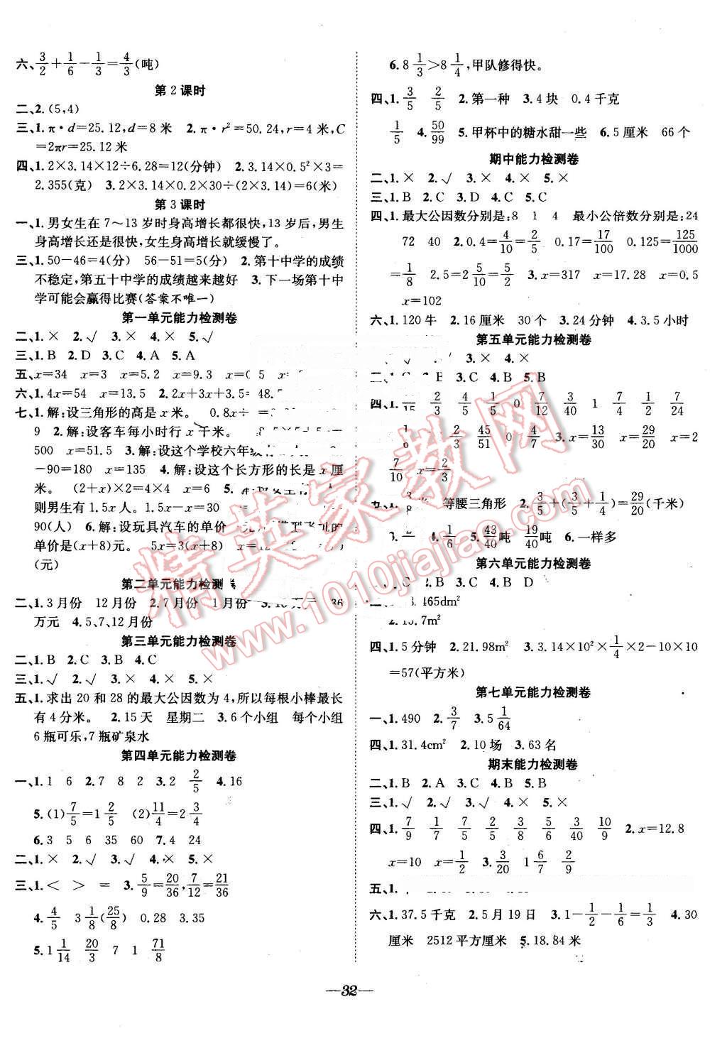 2016年快乐学习随堂练五年级数学下册苏教版 第4页