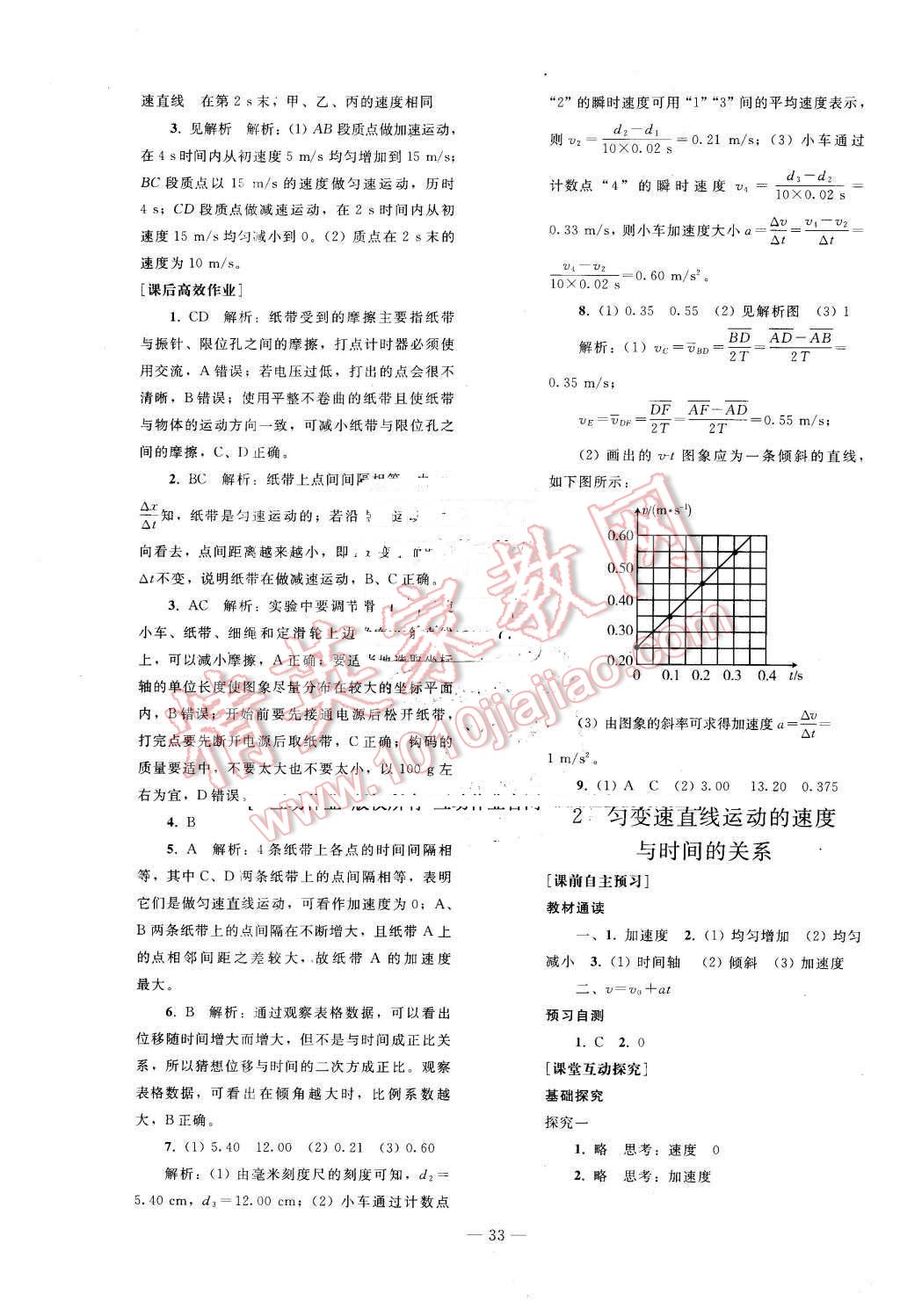 2015年優(yōu)化學案物理必修1人教版 第9頁