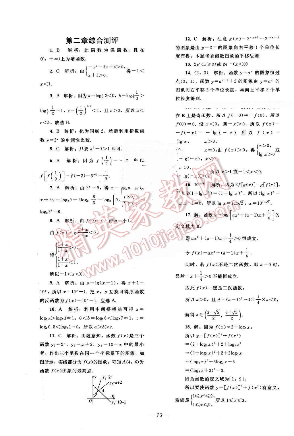 2015年優(yōu)化學(xué)案數(shù)學(xué)必修1人教A版 第53頁(yè)