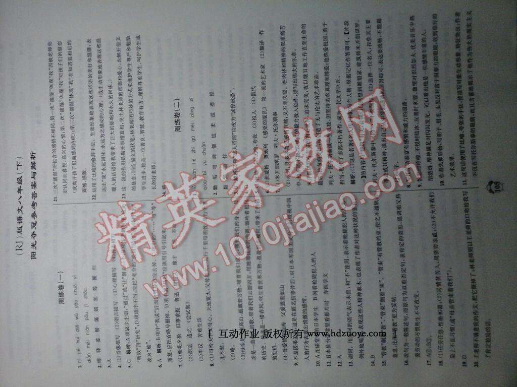 2015年輕松29套陽(yáng)光奪冠八年級(jí)語(yǔ)文下冊(cè)人教版 第5頁(yè)