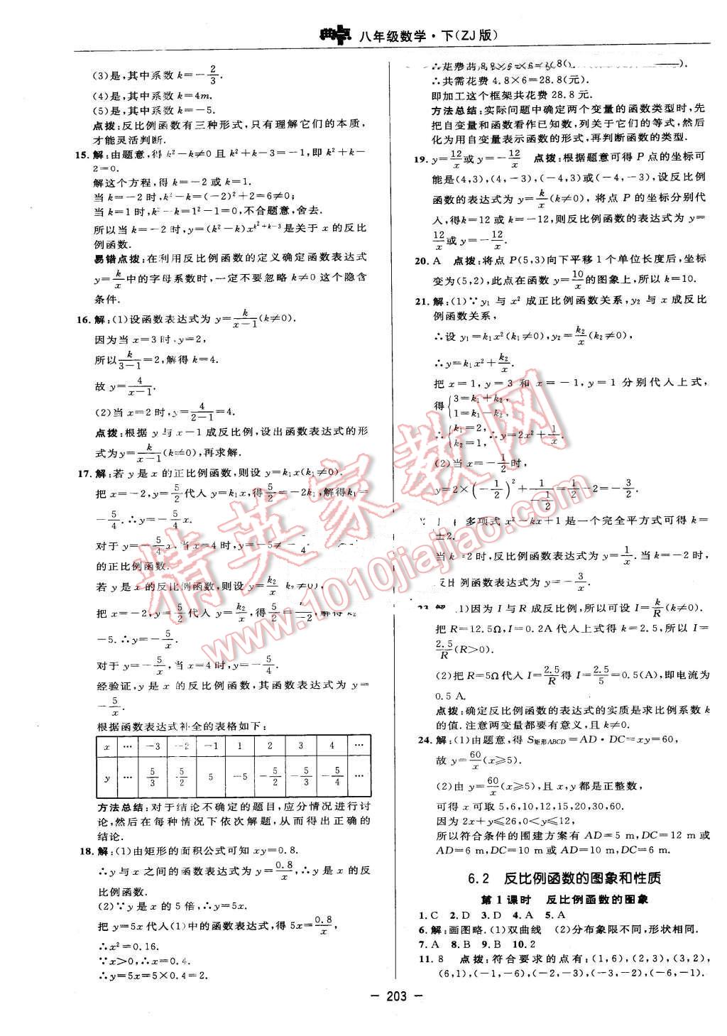 2016年綜合應(yīng)用創(chuàng)新題典中點八年級數(shù)學(xué)下冊浙教版 第45頁