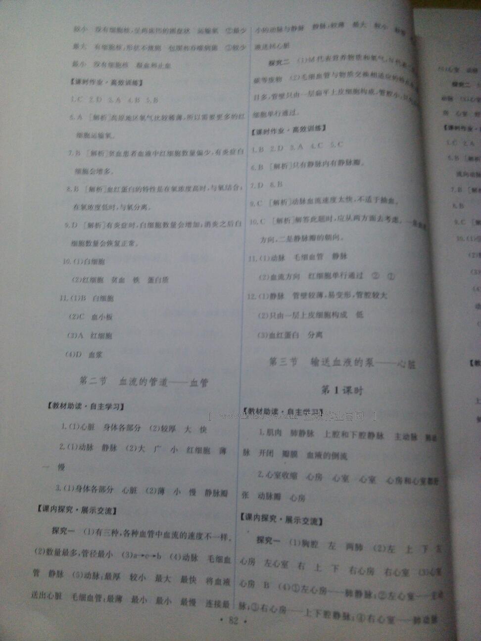 2016年能力培養(yǎng)與測試七年級生物學下冊人教版T 第49頁