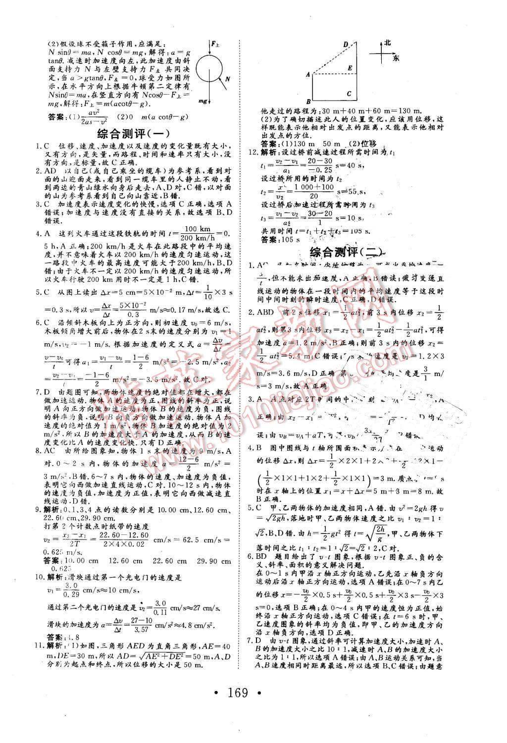 2015年高中新課標學業(yè)質(zhì)量模塊測評物理必修1人教版 第21頁