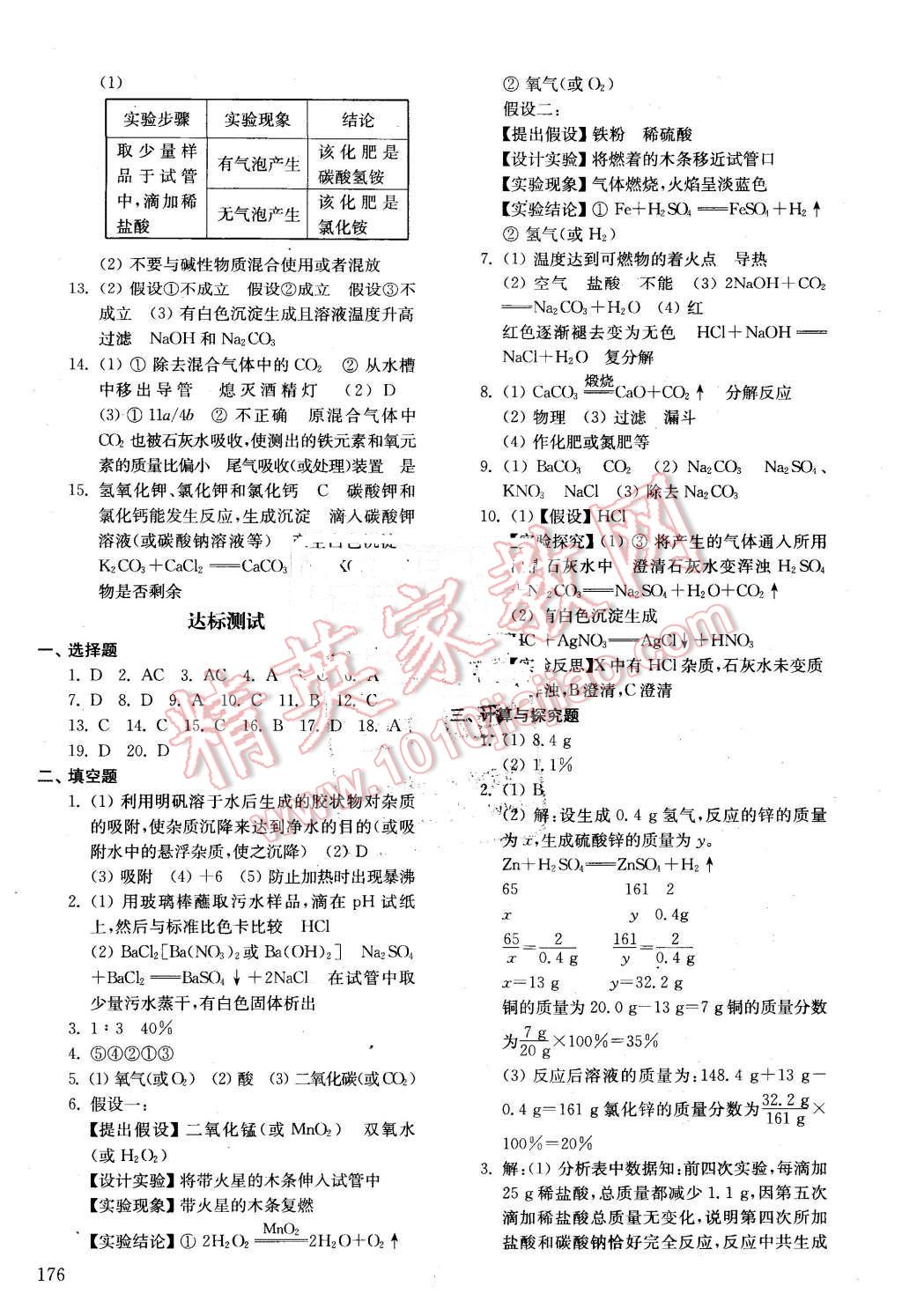 2016年初中基礎訓練九年級化學下冊 第10頁