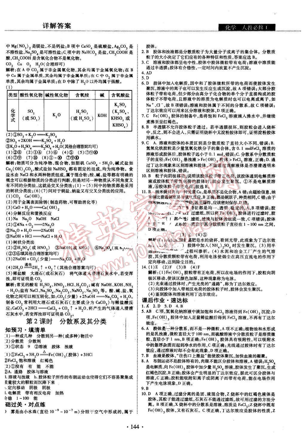 2015年試吧大考卷45分鐘課時(shí)作業(yè)與單元測(cè)評(píng)卷化學(xué)必修1 第10頁(yè)