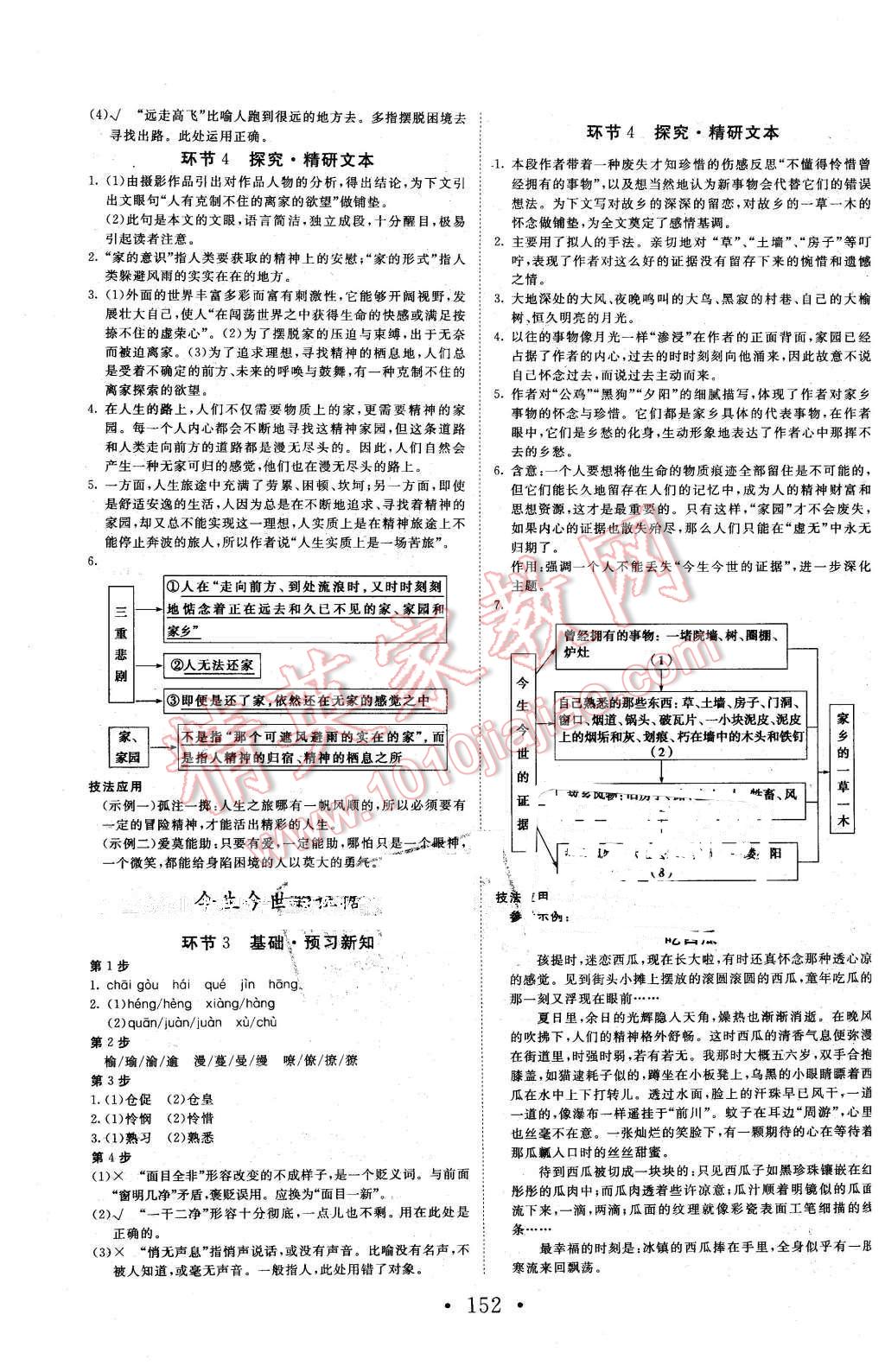 2015年課堂新坐標(biāo)高中同步導(dǎo)學(xué)案語文必修一蘇教版 第8頁