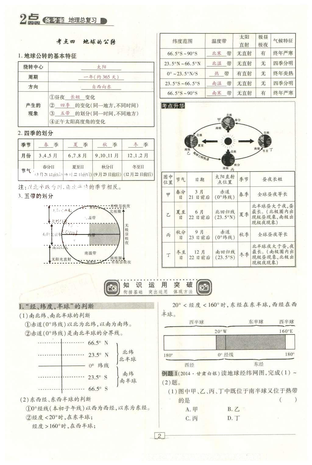 2016年2點備考案地理 地球、地圖第59頁