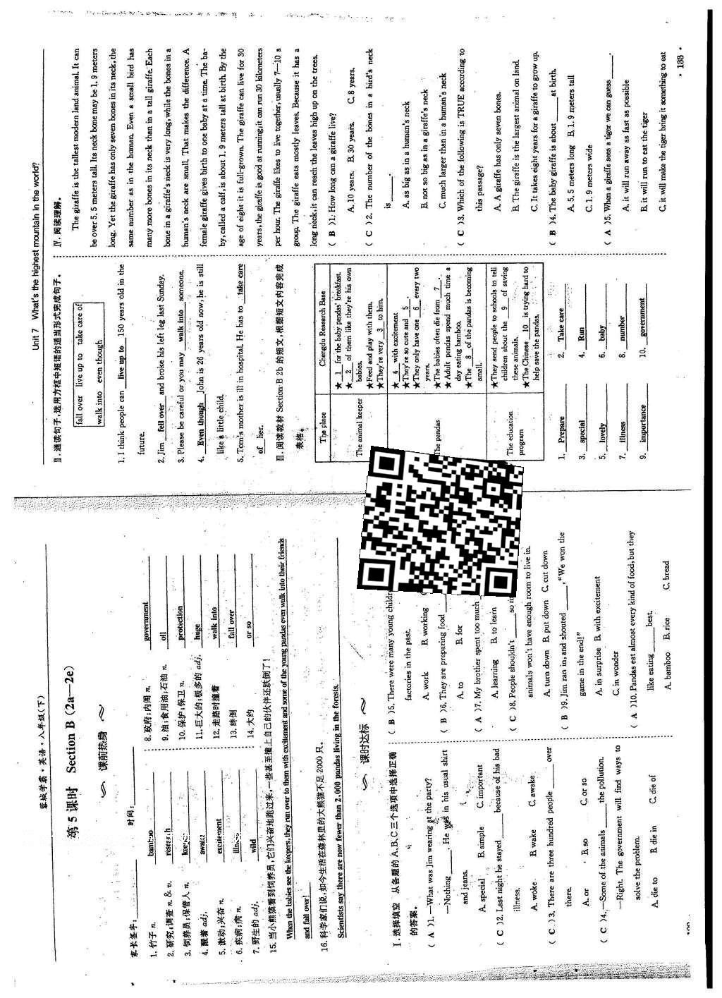 2016年蓉城学霸八年级英语下册人教版 Unit 7 What’s the highest mountain in the world?第48页