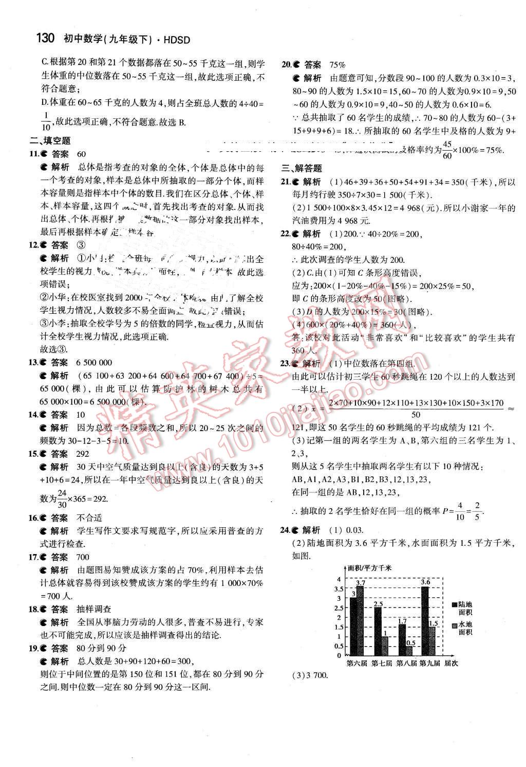 2016年5年中考3年模擬初中數(shù)學(xué)九年級(jí)下冊(cè)華師大版 第42頁(yè)