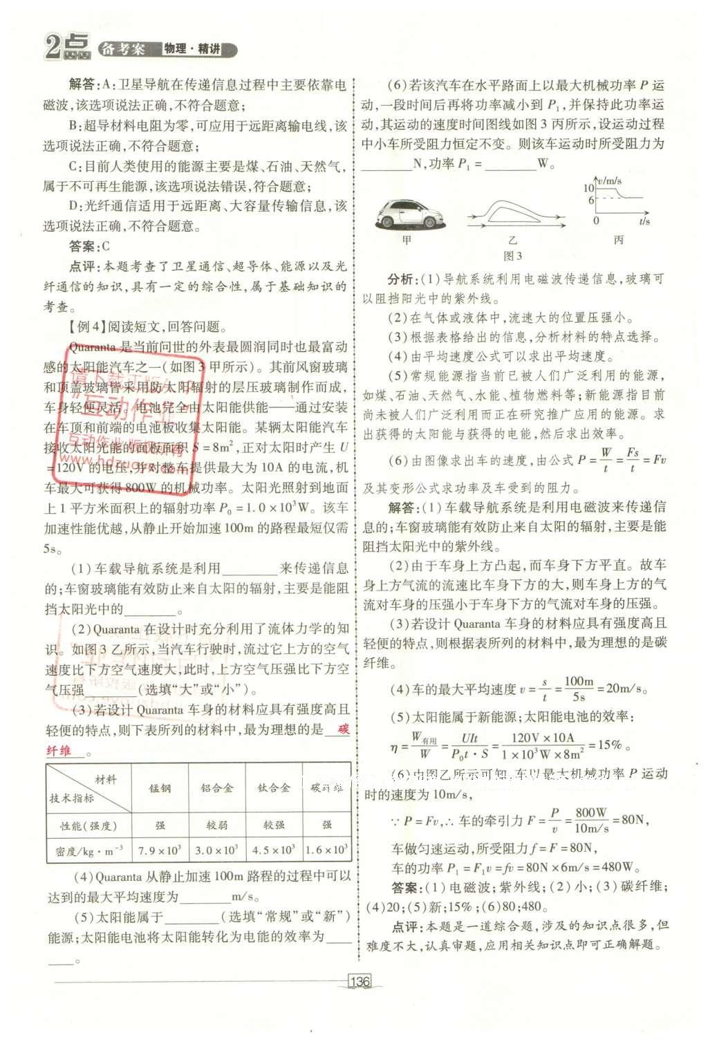 2016年2點(diǎn)備考案物理 第十三章 信息、材料、能源第214頁