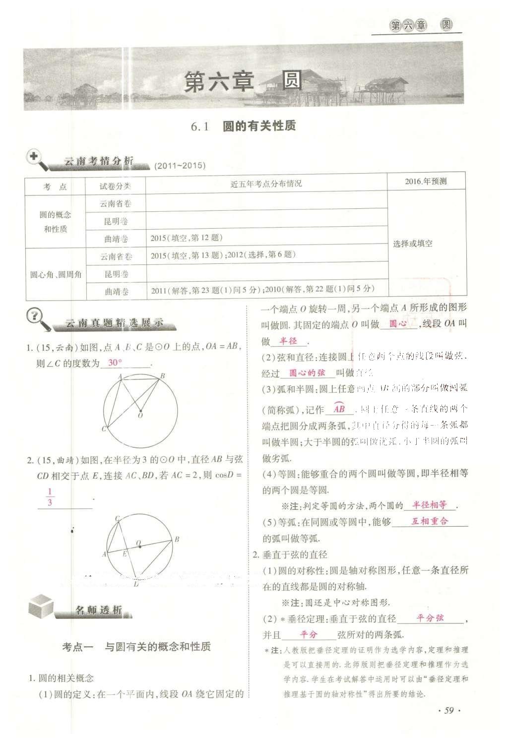 2016年云南中考本土攻略精准复习方案数学 精讲本第5-8章第173页