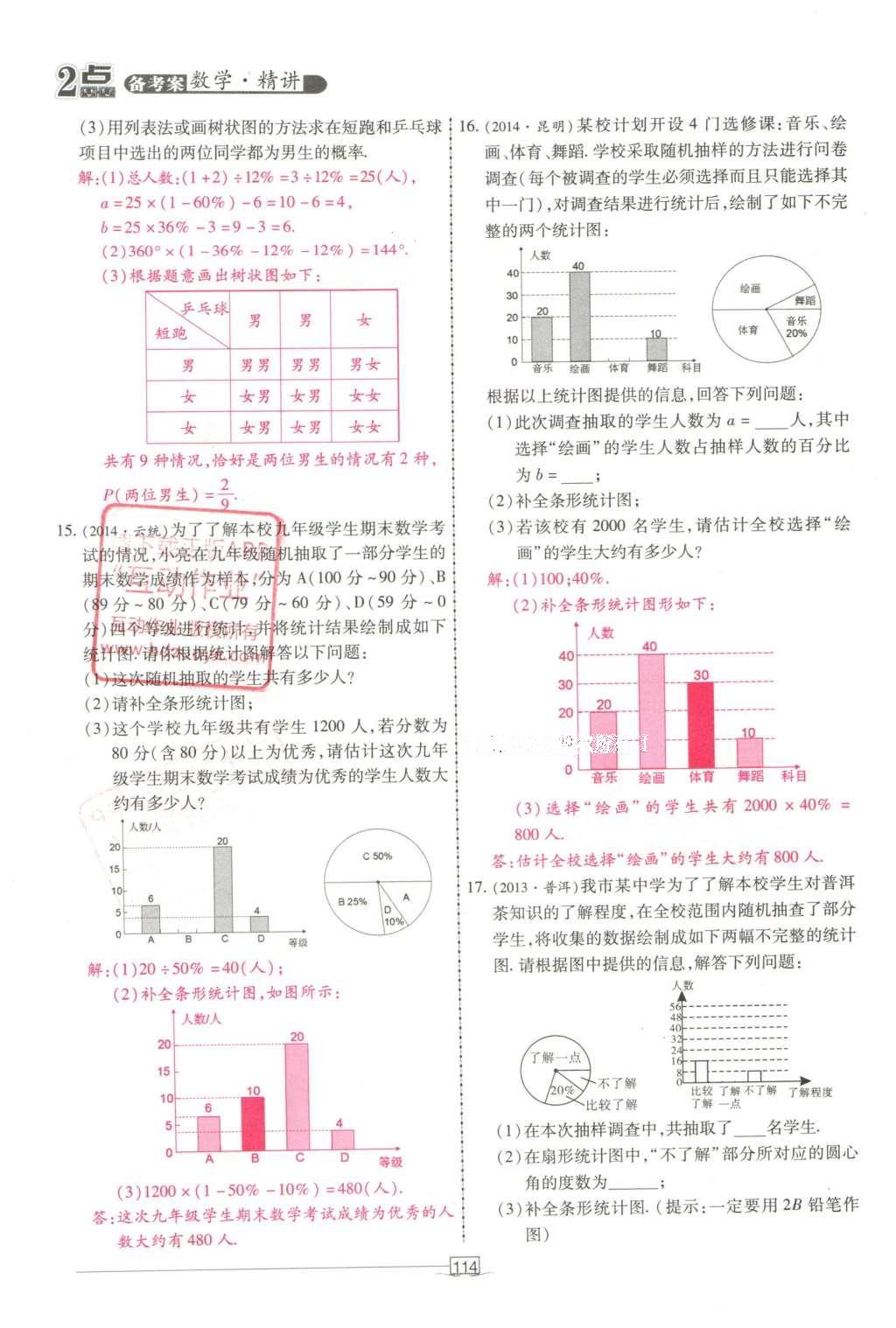 2016年2點(diǎn)備考案數(shù)學(xué) 第九章 統(tǒng)計(jì)與概率第208頁