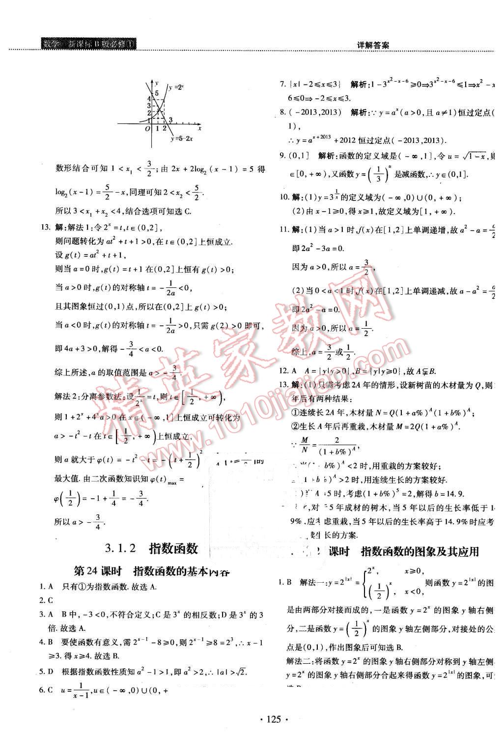 2015年試吧大考卷45分鐘課時(shí)作業(yè)與單元測(cè)評(píng)卷數(shù)學(xué)必修1人教B版 第23頁(yè)