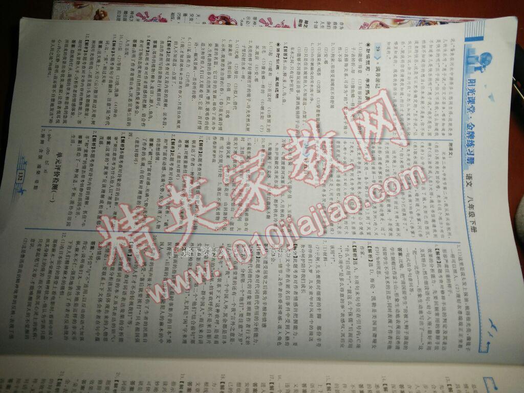 2016年陽(yáng)光課堂金牌練習(xí)冊(cè)八年級(jí)語(yǔ)文下冊(cè)人教版 第60頁(yè)