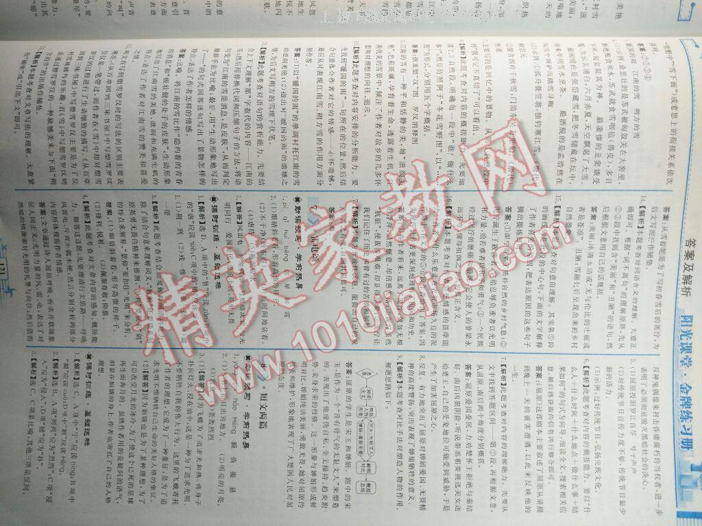 2016年陽光課堂金牌練習(xí)冊八年級語文下冊人教版 第49頁